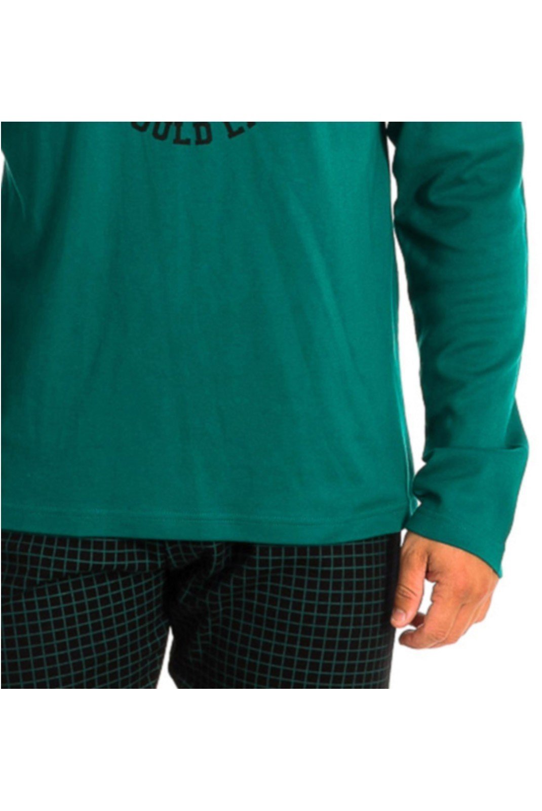 Pyjamas / Peignoirs  KISSES & LOVE KL30171 Verde-negro cuadros