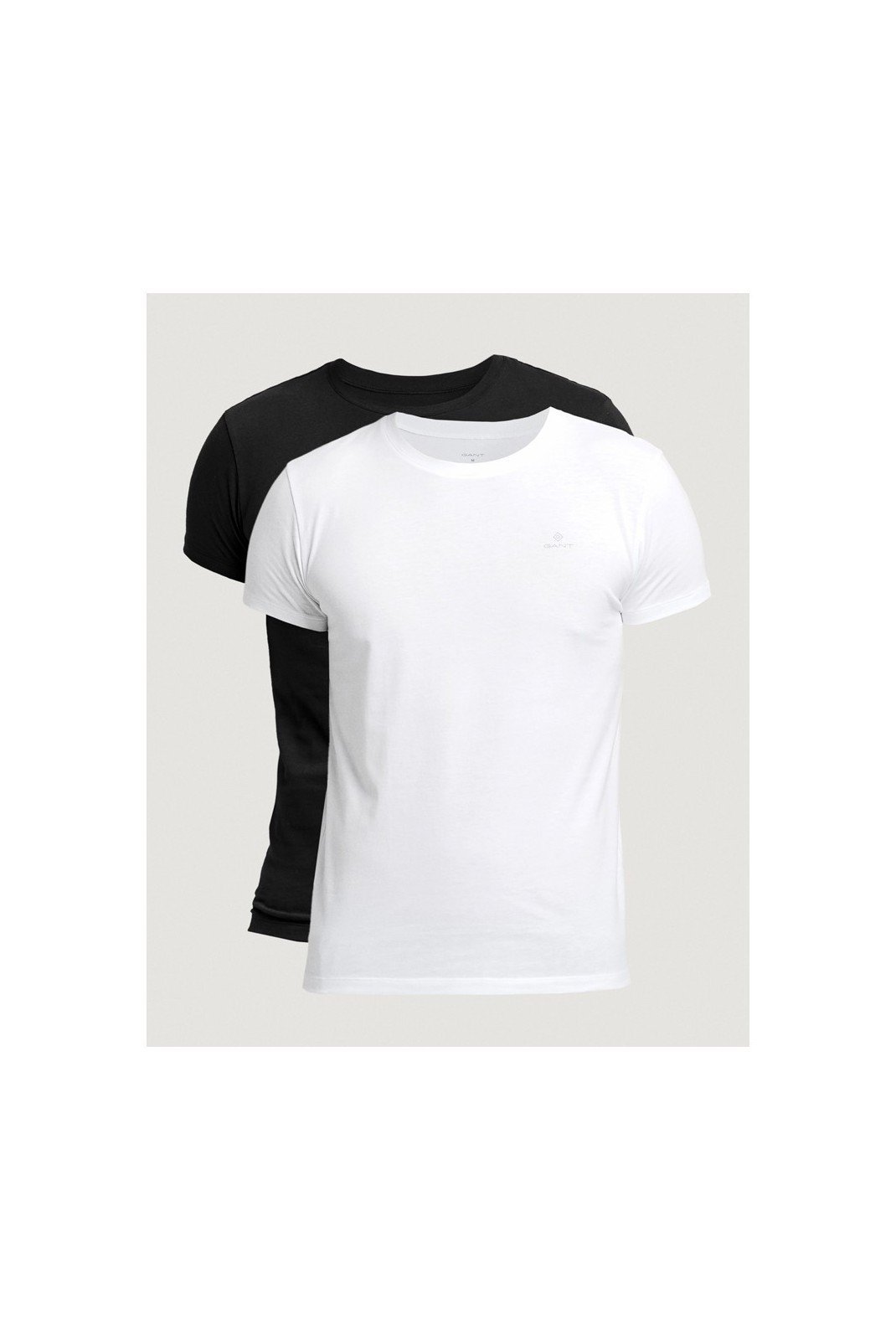 T-S manches courtes  Gant 901002108_111_111_BLACK_WHITE Black White