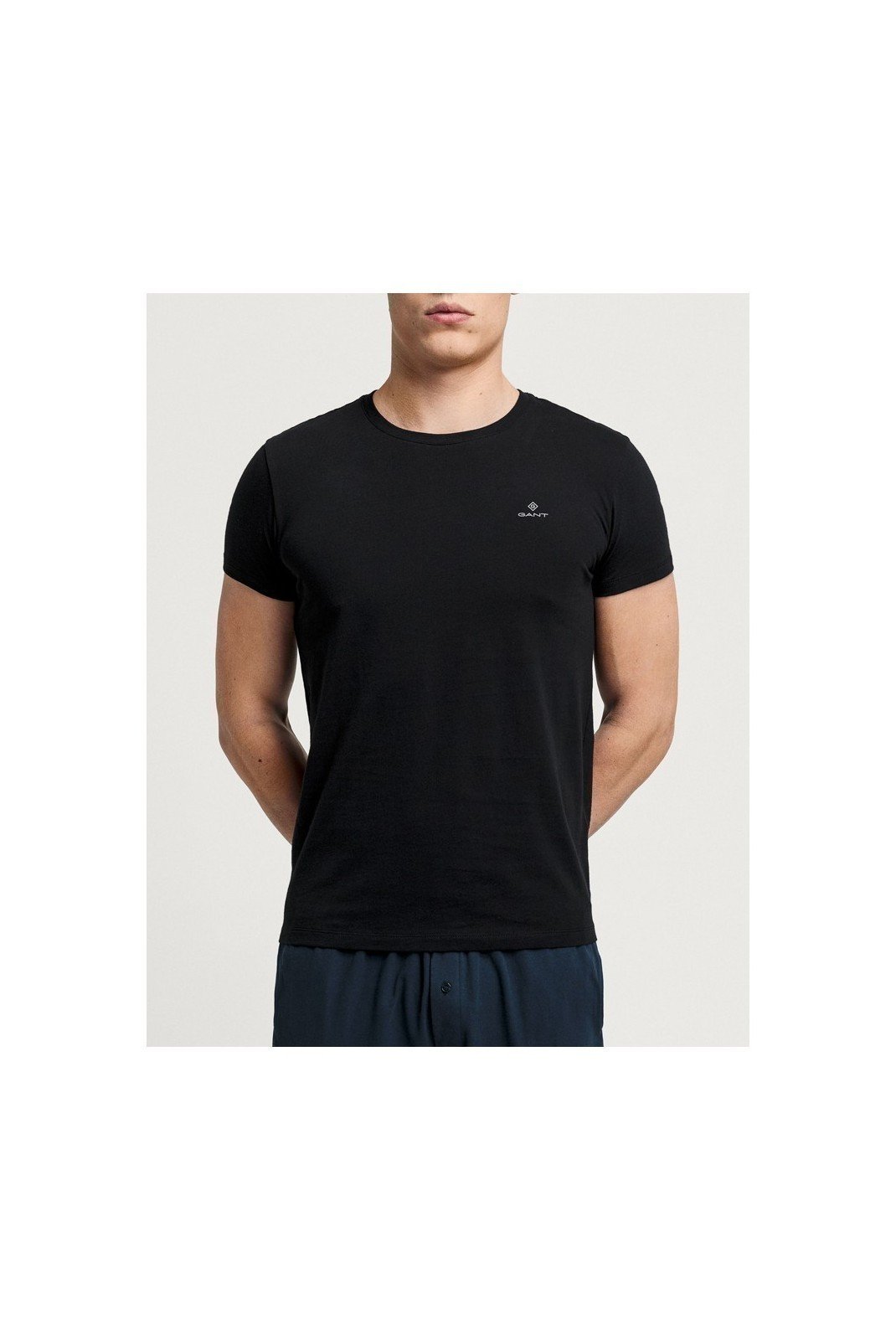 T-S manches courtes  Gant 901002108_111_111_BLACK_WHITE Black White