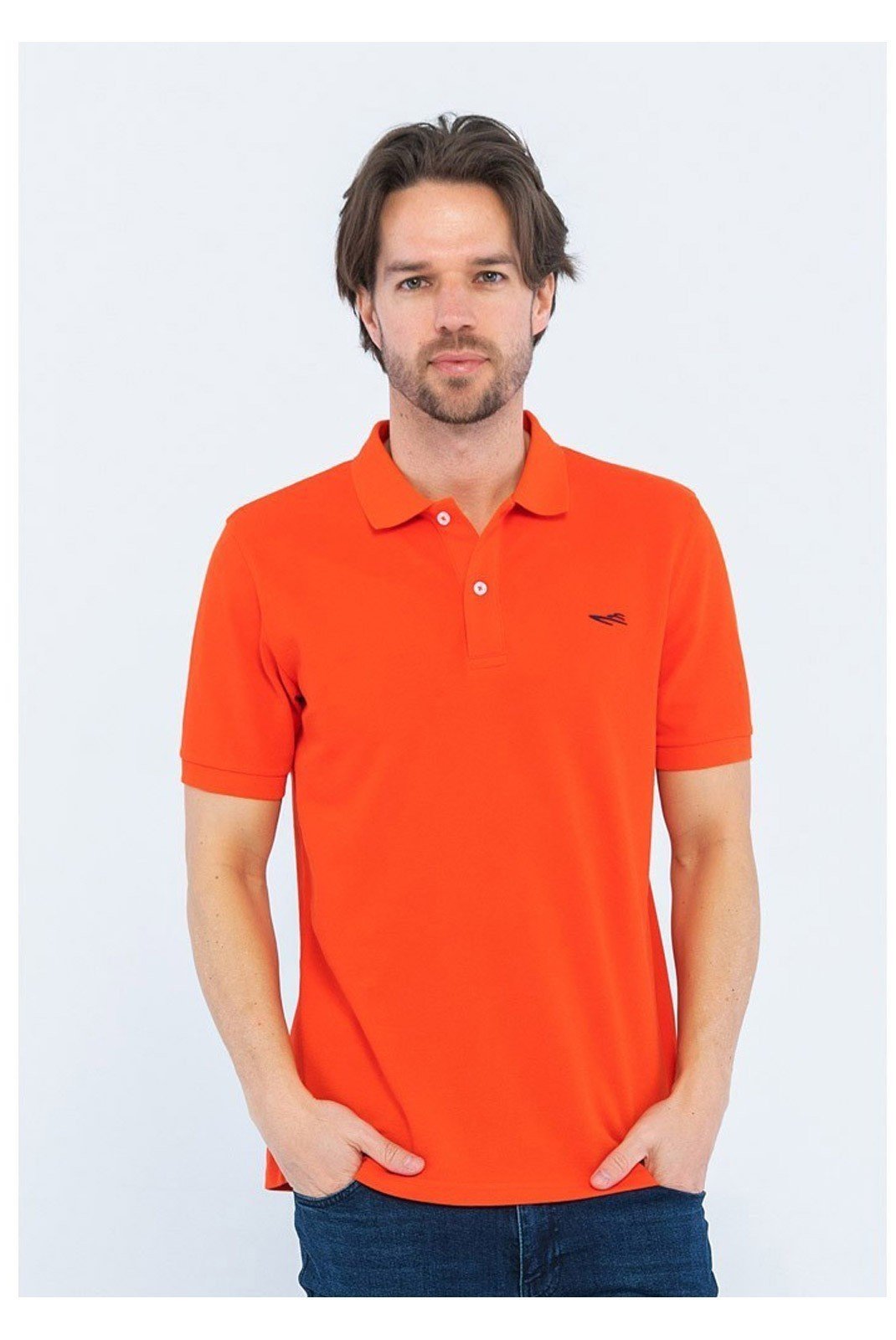 Polos manches courtes  Eduardo caravella EC832542 Orange