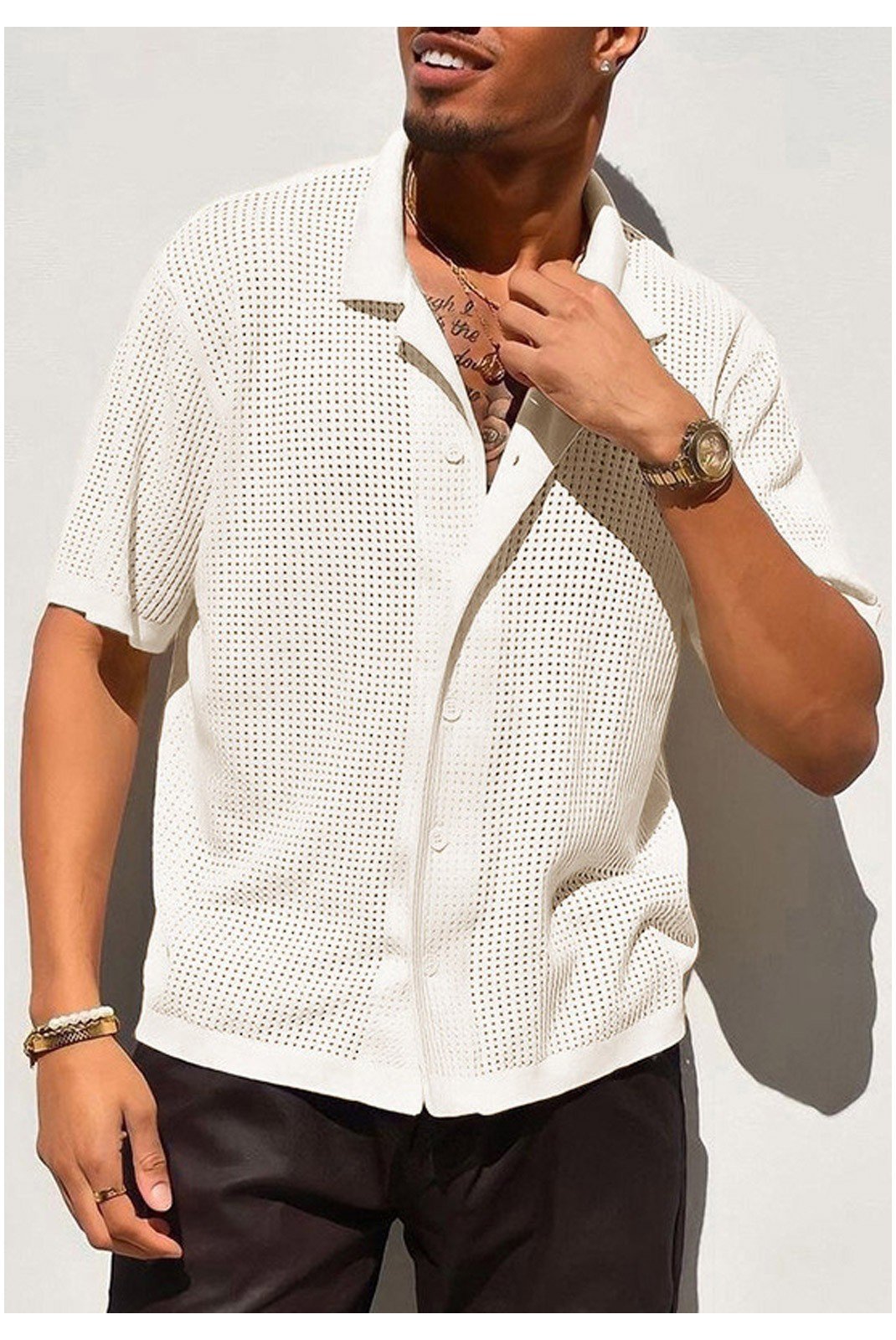 Chemises manches courtes  Atom NX2126_White 