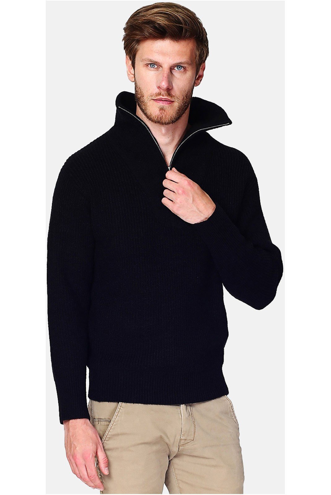 Pulls  Le Cachemire français CF-107_NOIR Noir