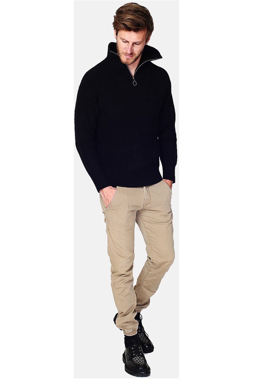 Pulls  Le Cachemire français CF-107_NOIR Noir