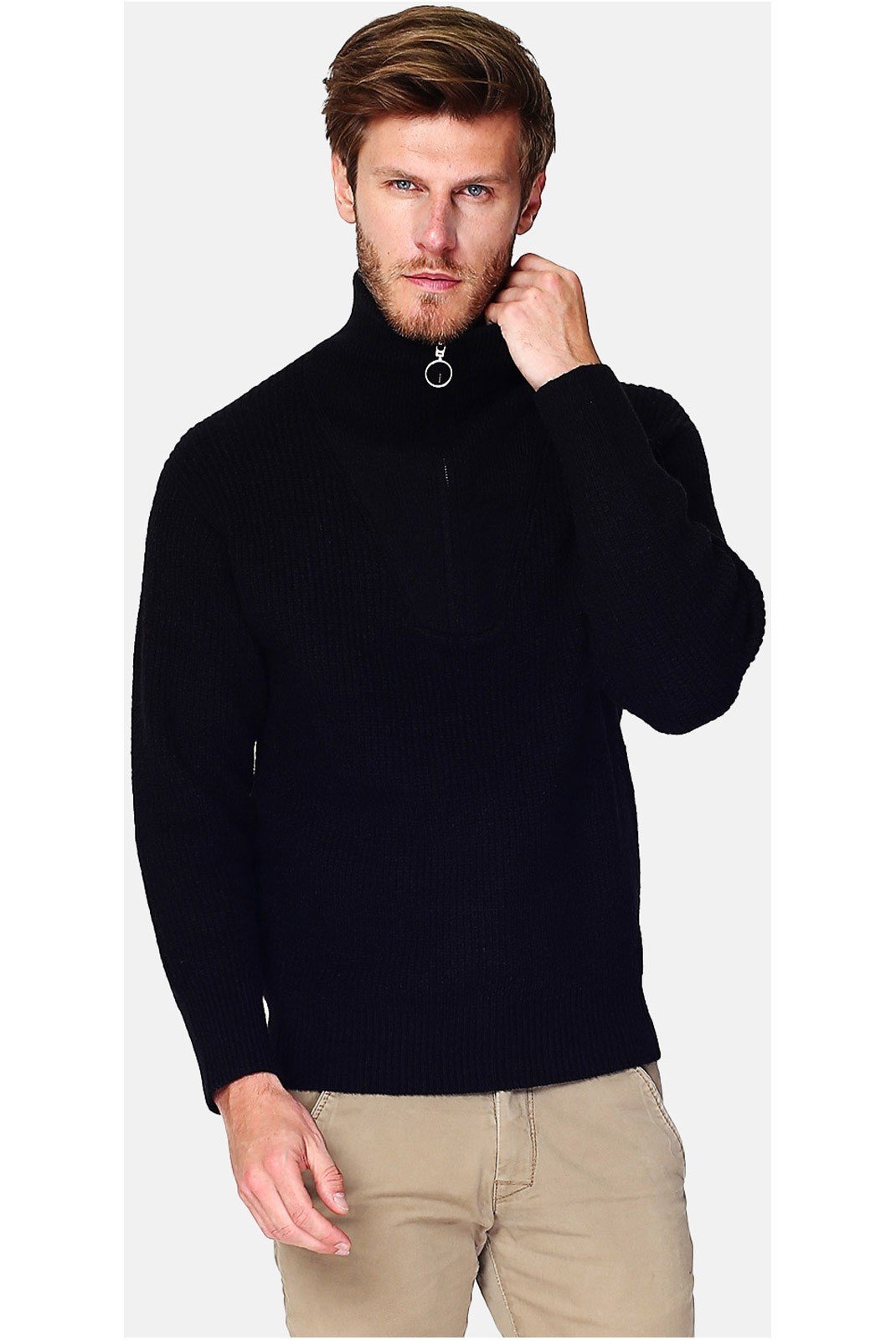 Pulls  Le Cachemire français CF-107_NOIR Noir