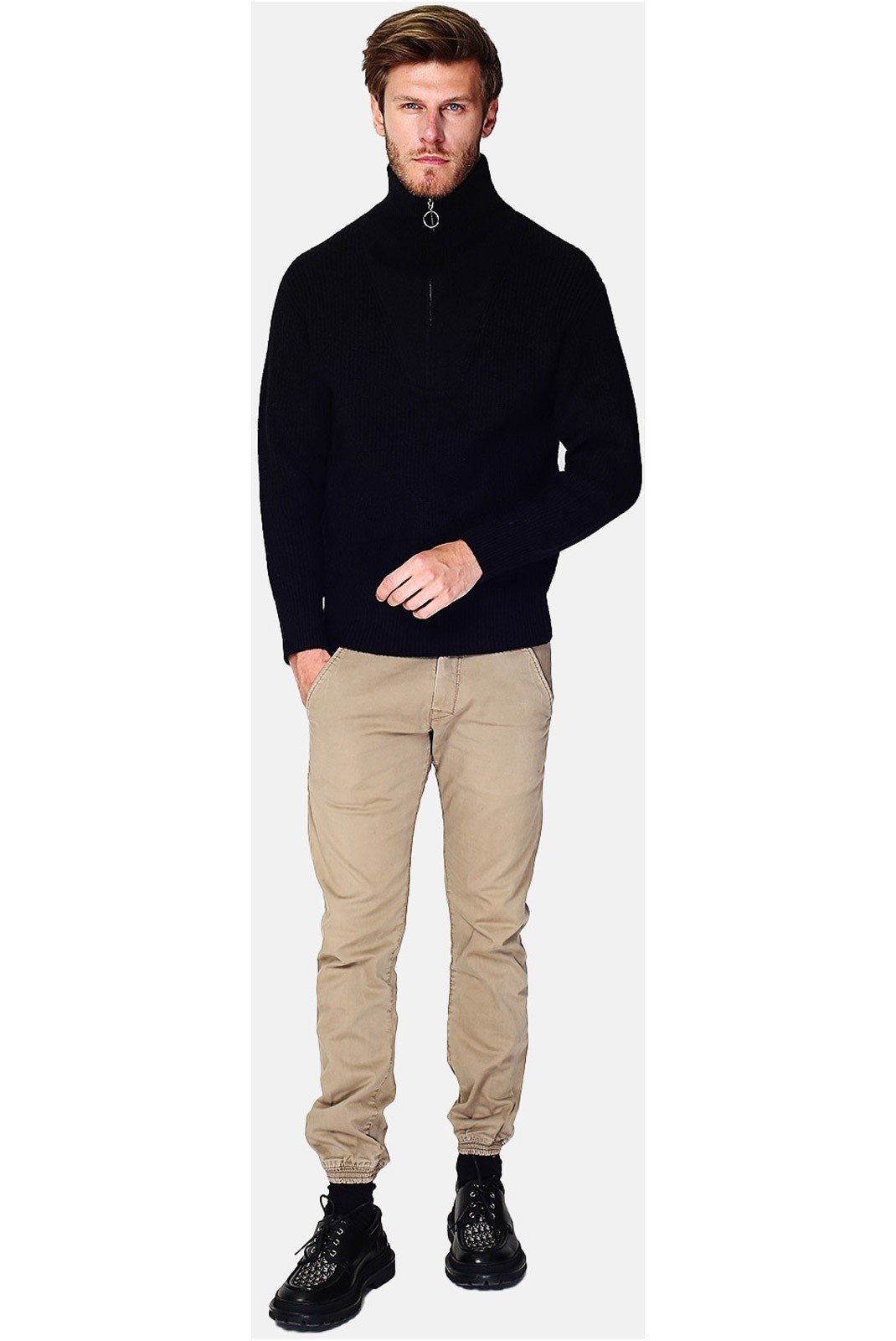 Pulls  Le Cachemire français CF-107_NOIR Noir