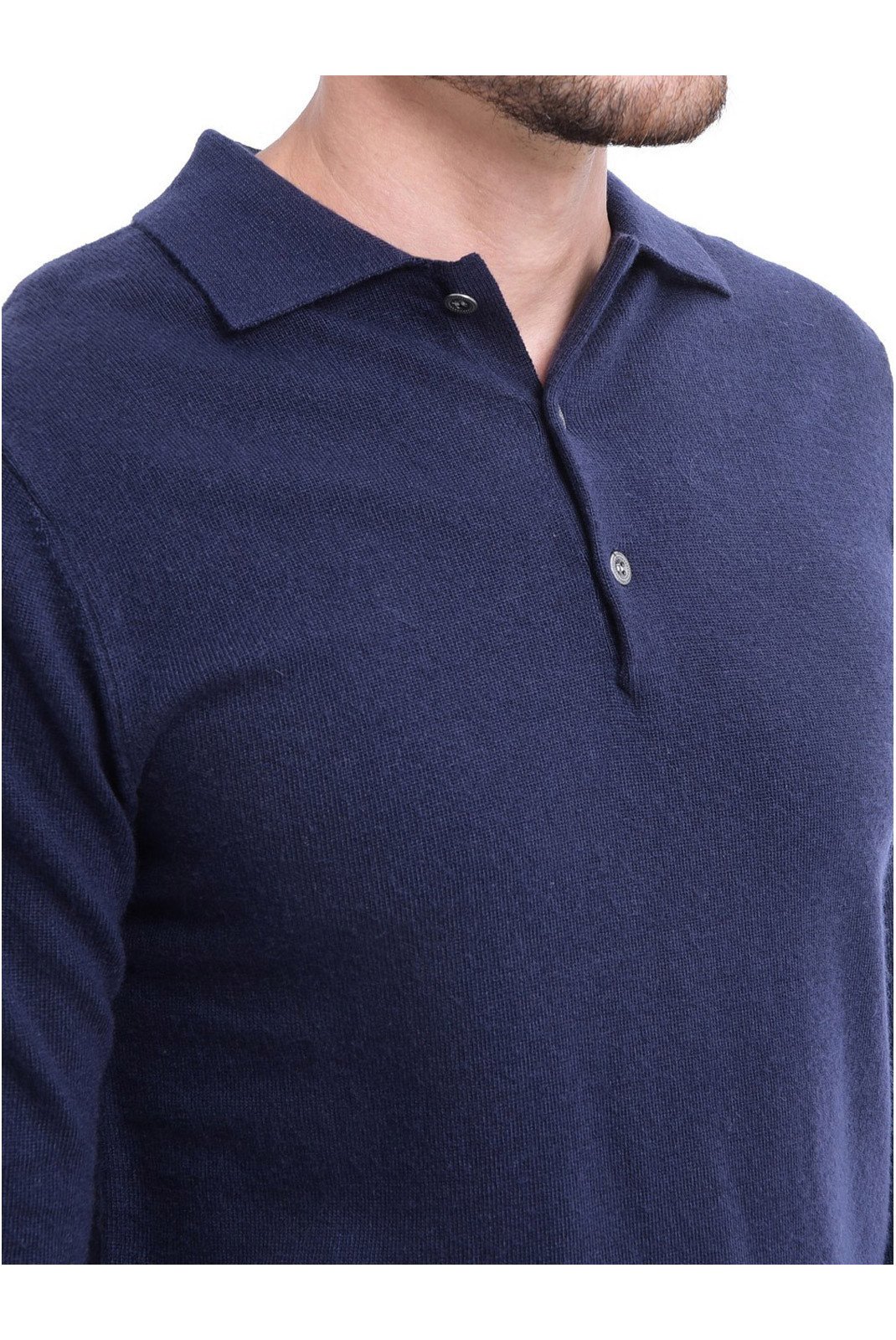 Polos manches courtes  Le Cachemire français CF-36_BLEU_NUIT 