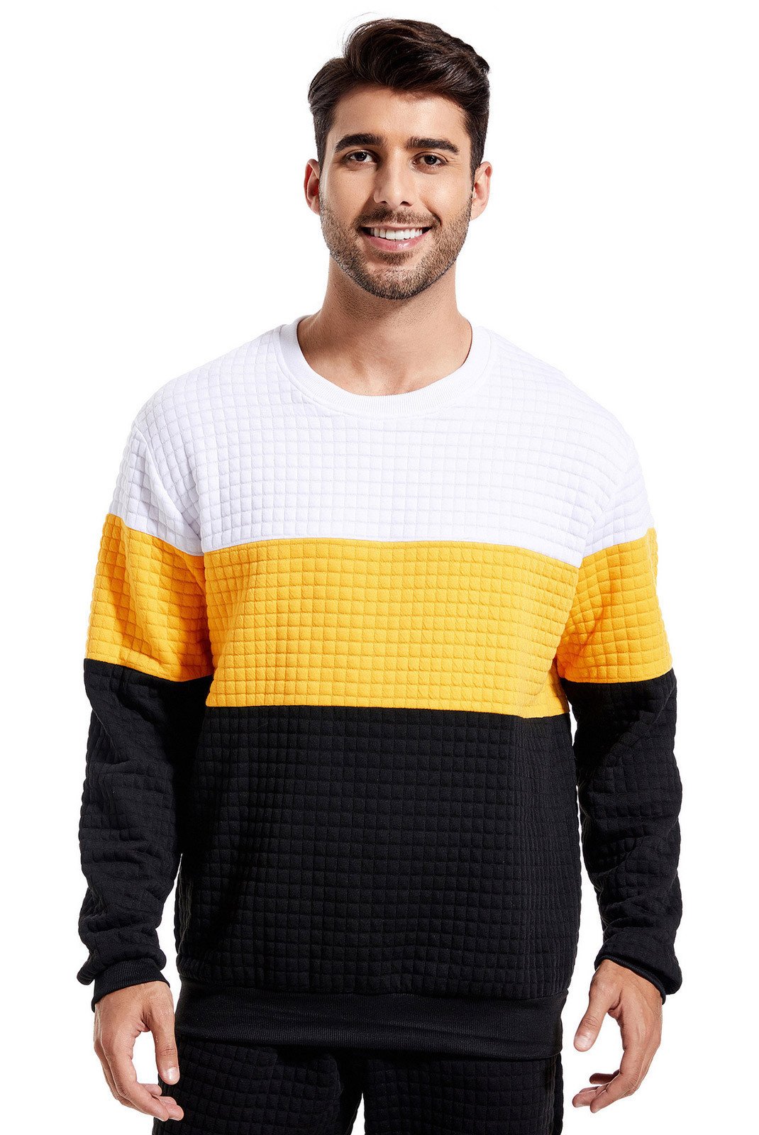Sweatshirts  Deli.s HY-SPWY_White_&_Yellow_&_Black white yellow black