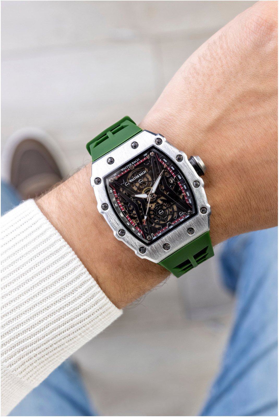 Montres  Walter bach WDL-X002 Silver/Black/Green