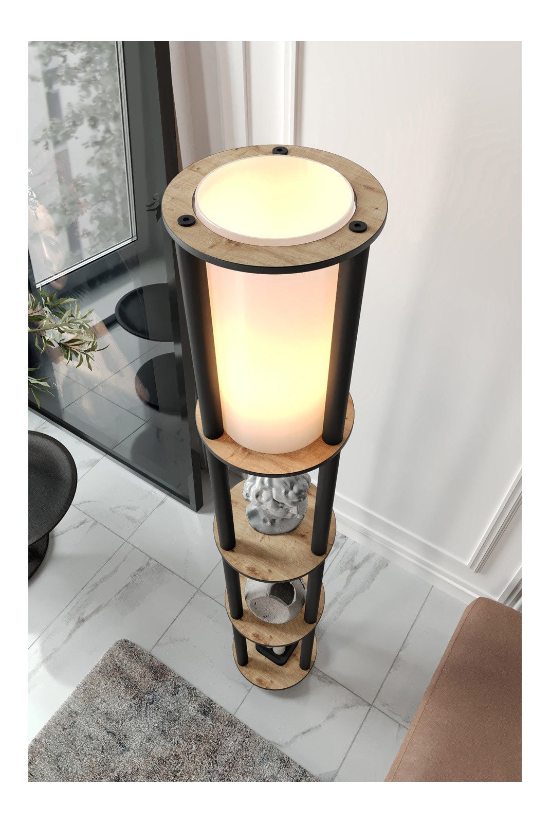 Lampadaires  Opviq 666PTR1104 Walnut