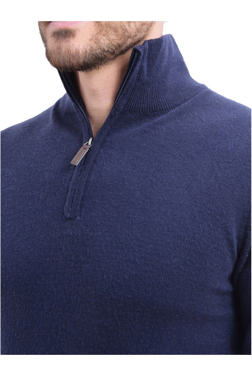 Gilets  Le Cachemire français CF-33_BLEU_NUIT Bleu Nuit