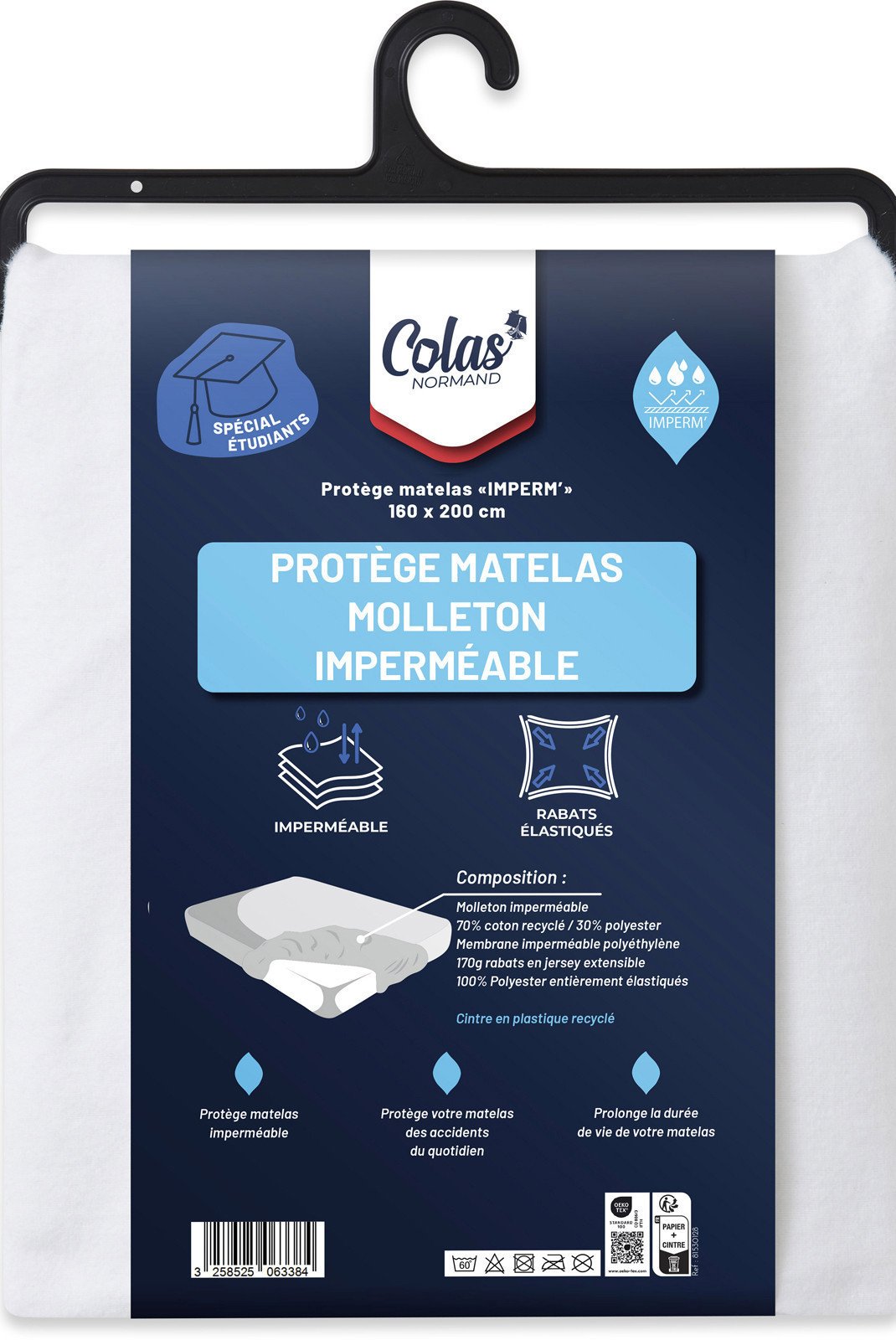 Linge de lit  Colas normand 83131861 Blanc