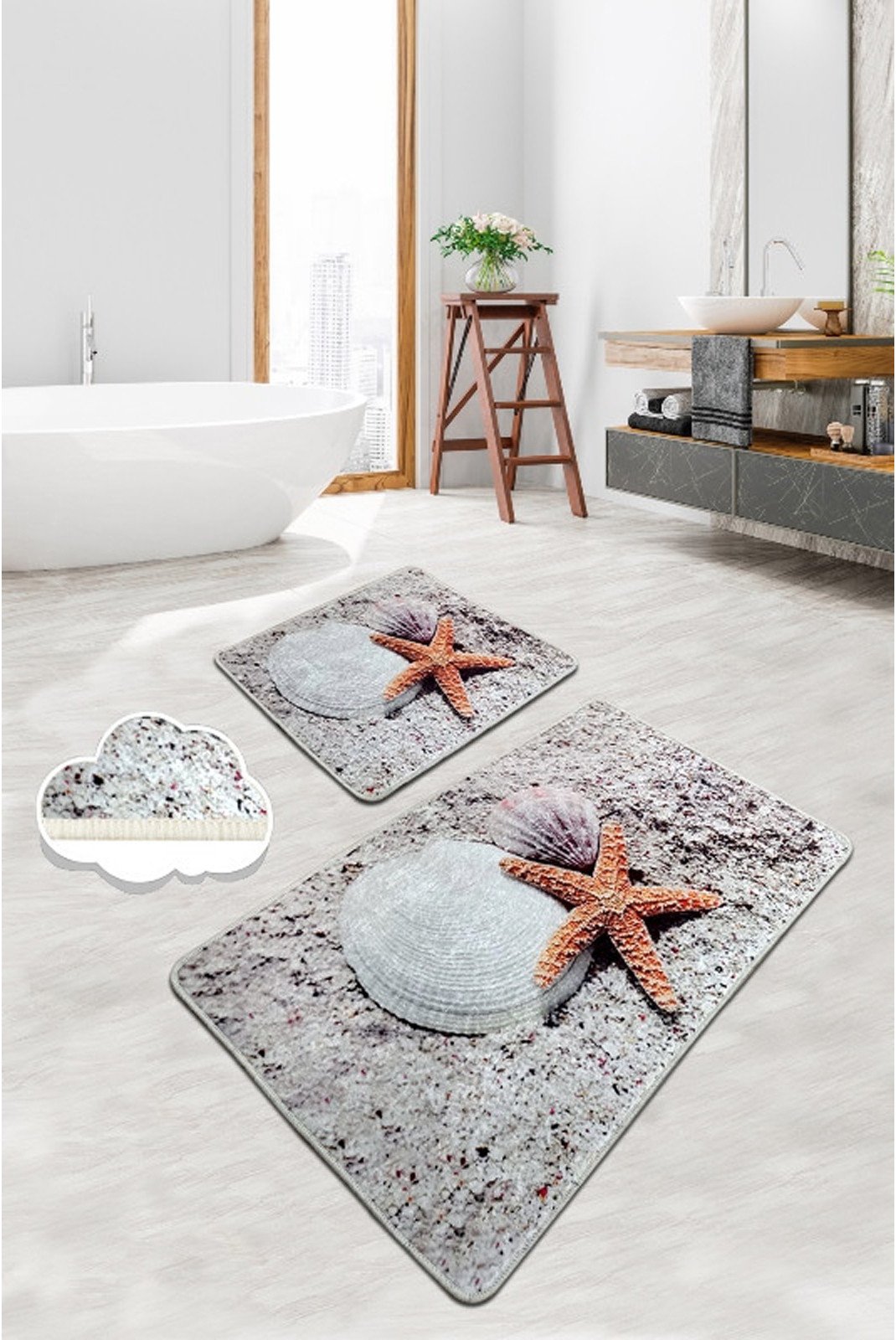 Tapis de bain  BATH & LINEN 359CHL4493 Multicolor