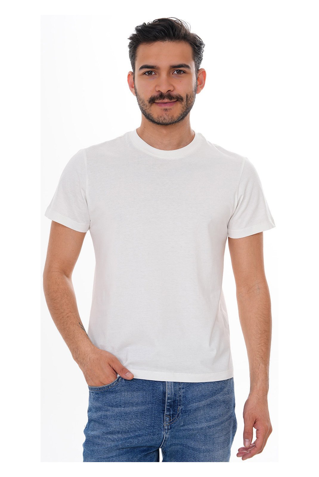 T-S manches courtes  Basics&more BA25SMTS0000001Off_White Off White