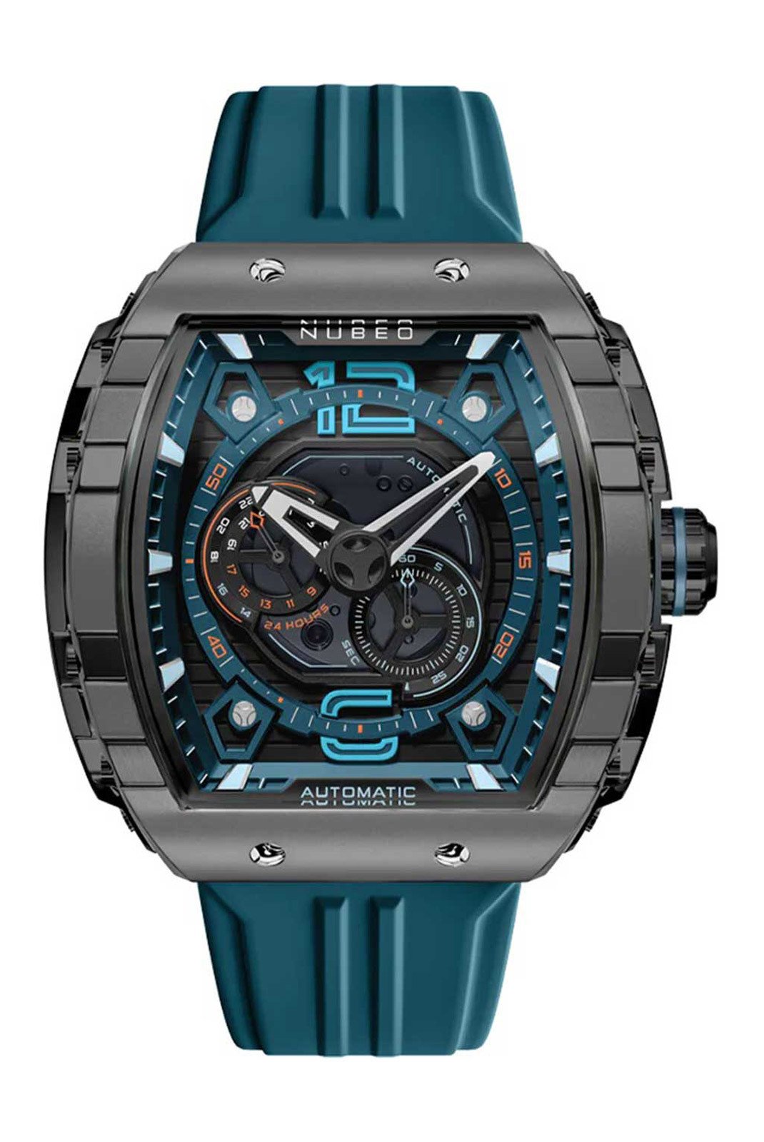 Montres  NUBEO mid-42888 Black. Blue/Grey/Blue