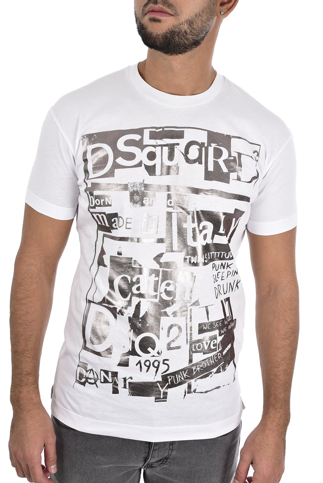 T-S manches courtes  Dsquared2 S74GD0531 100 BLANC