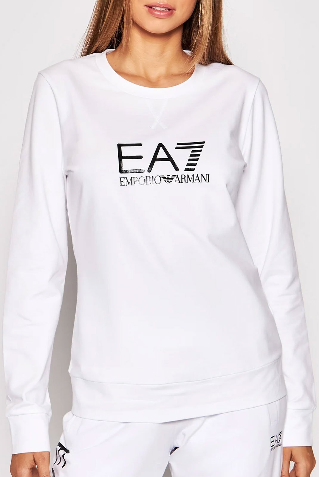 Sweat / sweat zippé  Ea7 8NTM35 TJTXZ 0102 WHITE