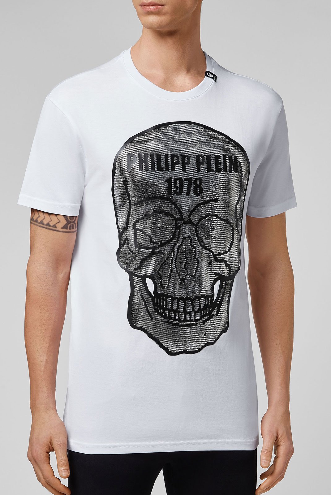 T-S manches courtes  Philipp plein MTK5231 PJY002N 01 WHITE