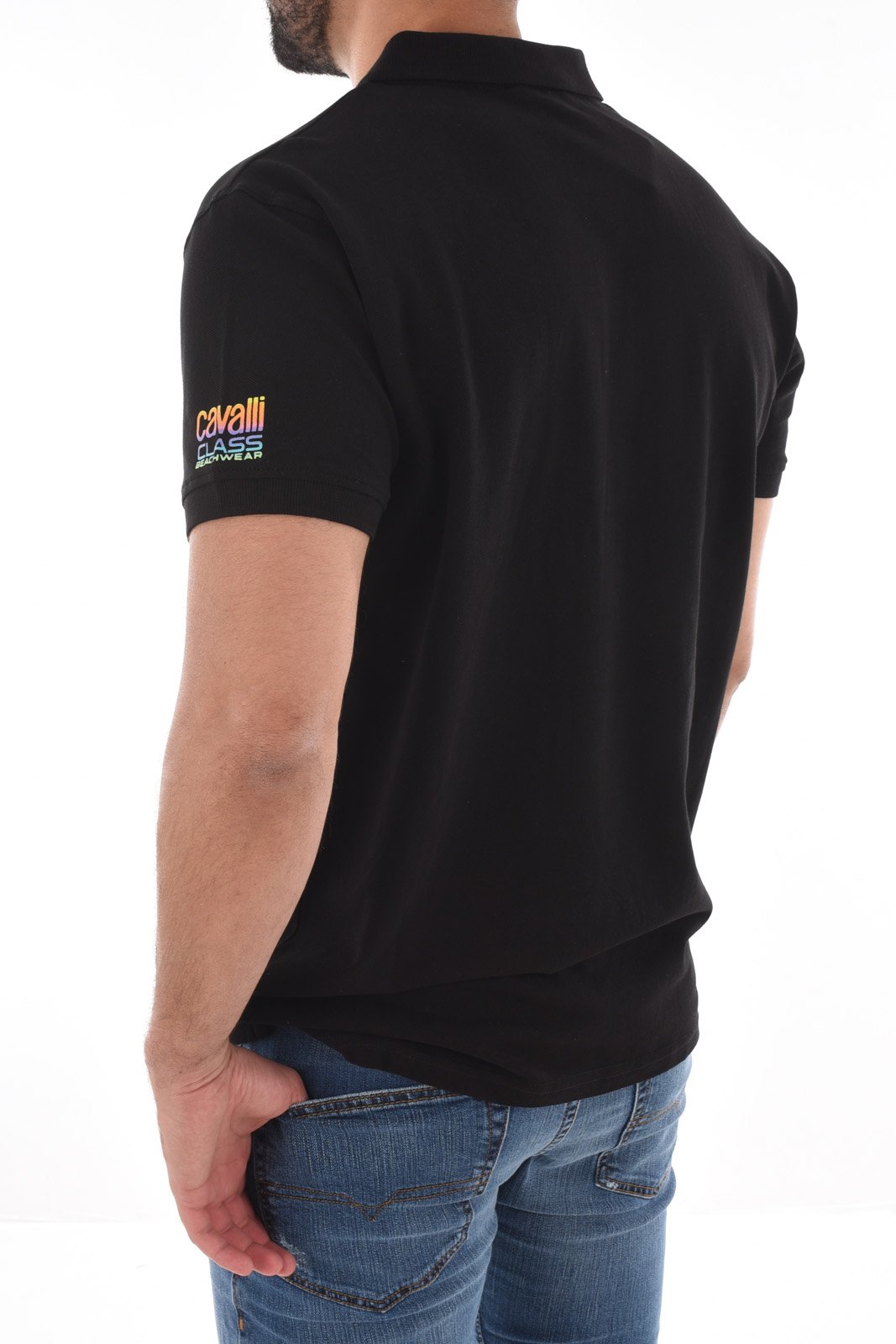 Polos manches courtes  Cavalli Class SXT64A KB002 BLACK