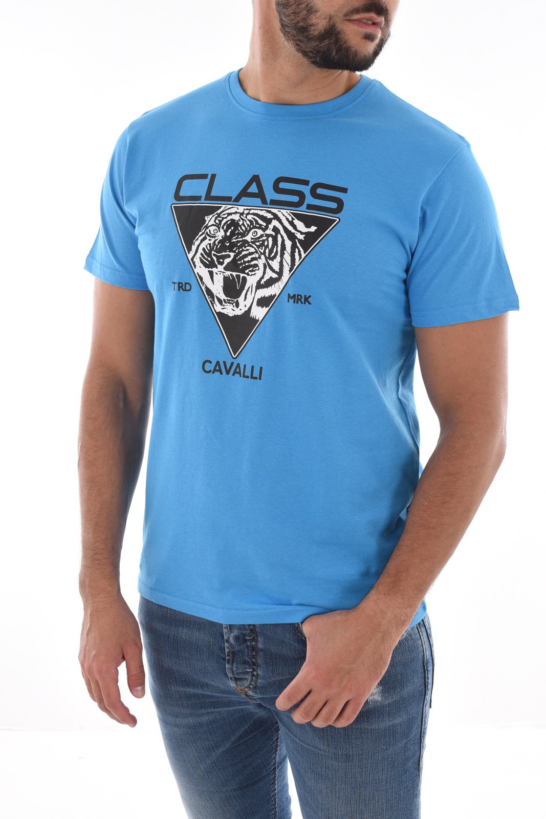 T-S manches courtes  Cavalli Class SXH01E JD060 LIGHT BLUE