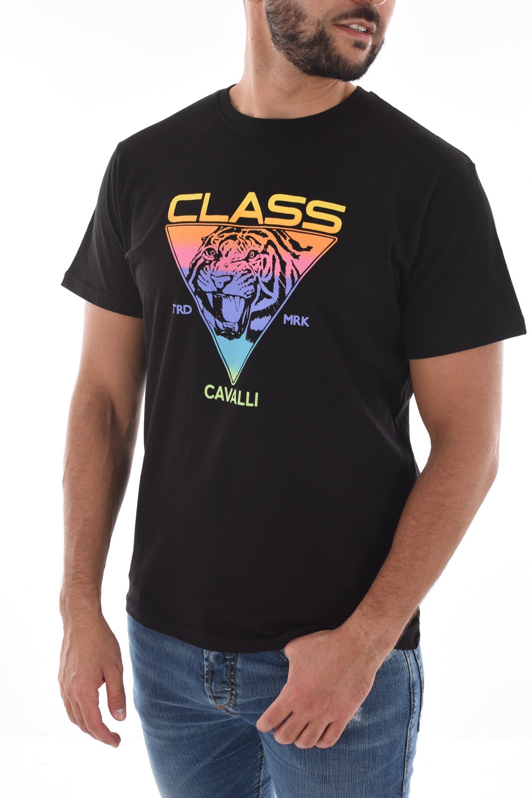 T-S manches courtes  Cavalli Class SXH01E JD060 BLACK