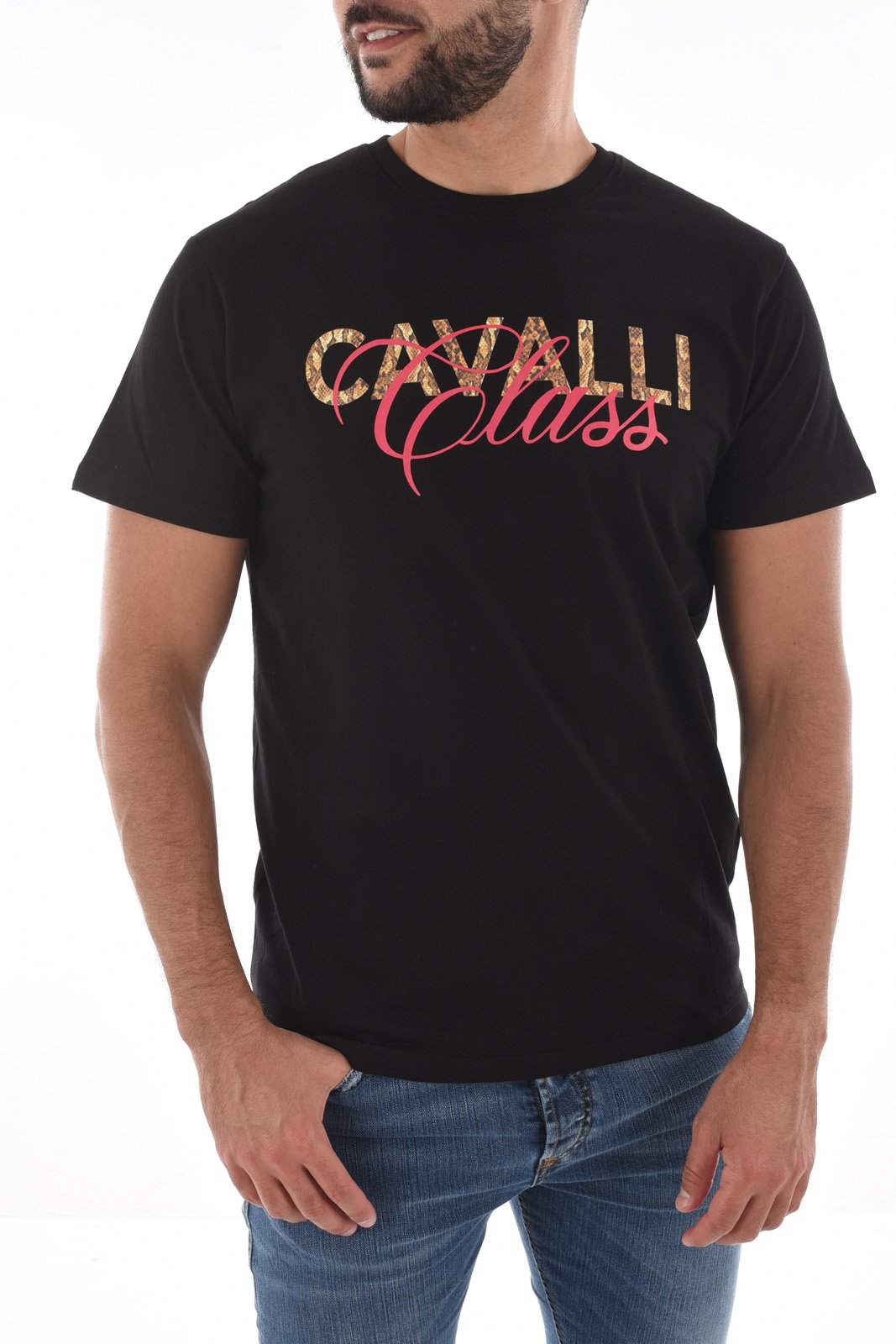 T-S manches courtes  Cavalli Class SXH01C JD060 BLACK