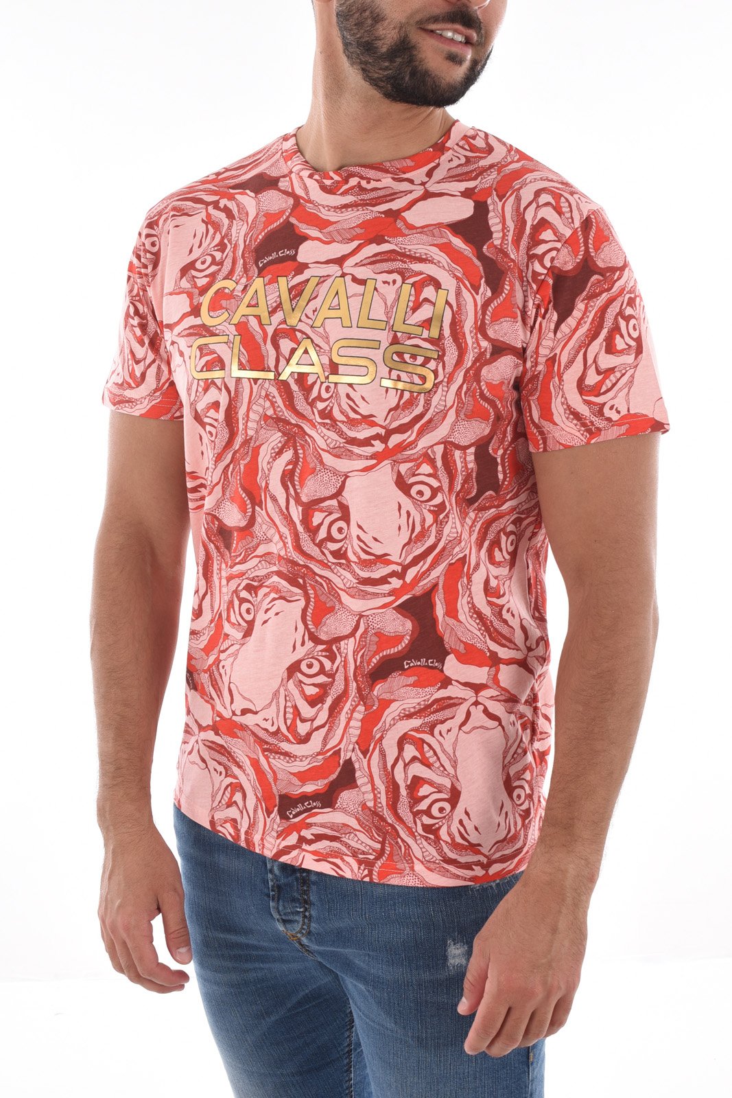 T-S manches courtes  Cavalli Class SXH01D 3PN01 RED