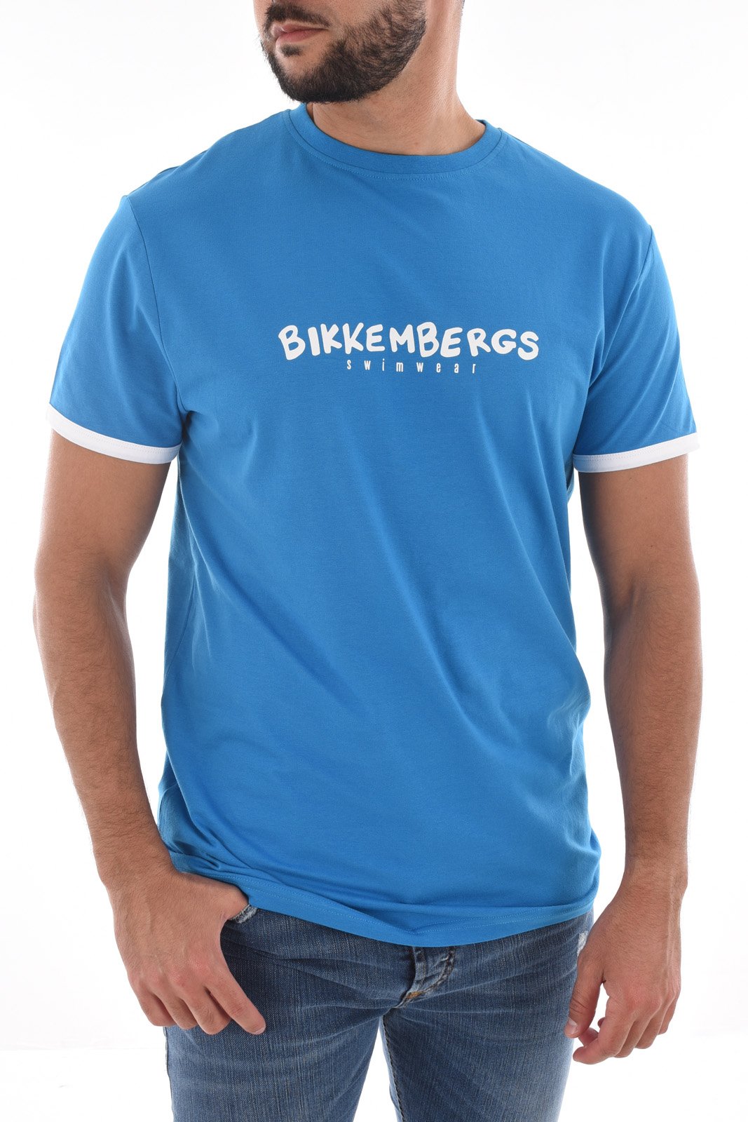 T-S manches courtes  Bikkembergs BKK3MTS01 Mediterranian Blue