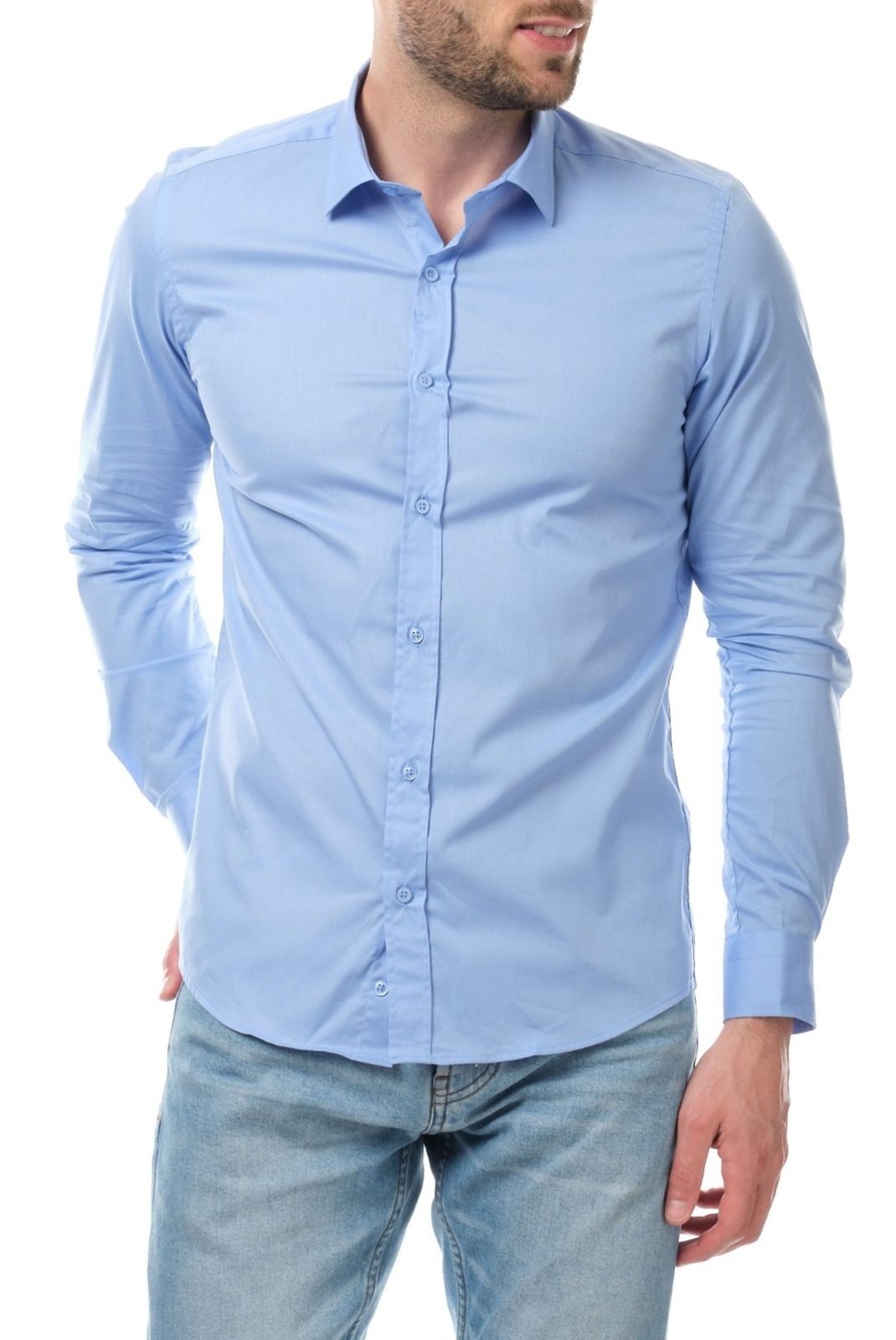 Chemises manches longues  Hopenlife LAZAR BLEU