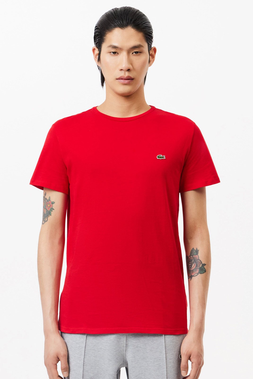 T-S manches courtes  Lacoste TH6709 240 RED 