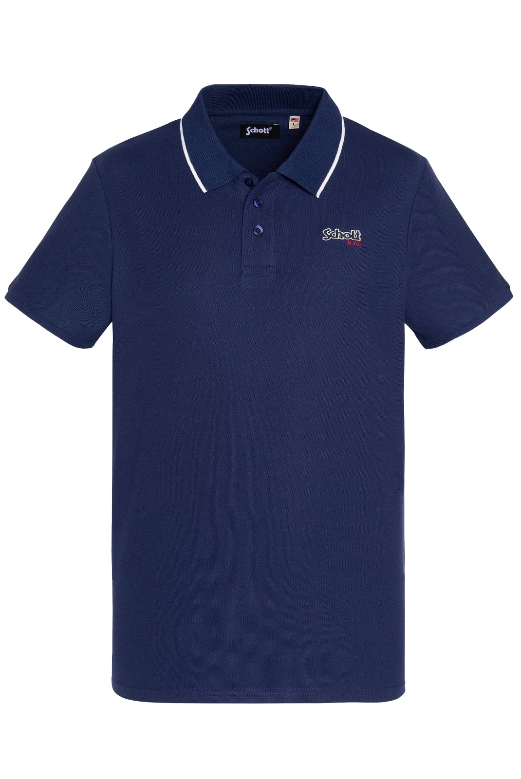 Polos manches courtes  Schott PSPAUL NAVY