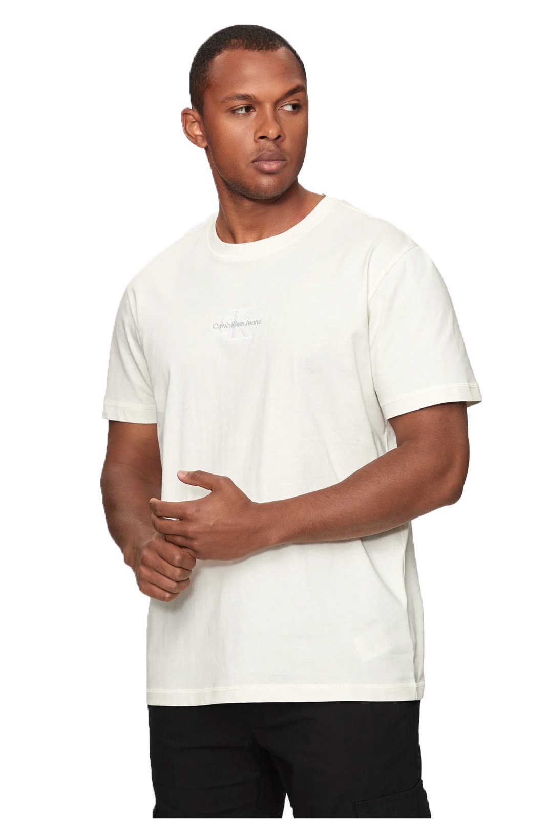 T-S manches courtes  Calvin klein J30J325649 YBI Ivory
