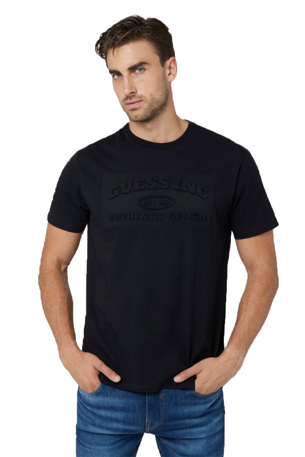 T-S manches courtes  Guess jeans M4BI16 K9RM1 JBLK Jet Black A996
