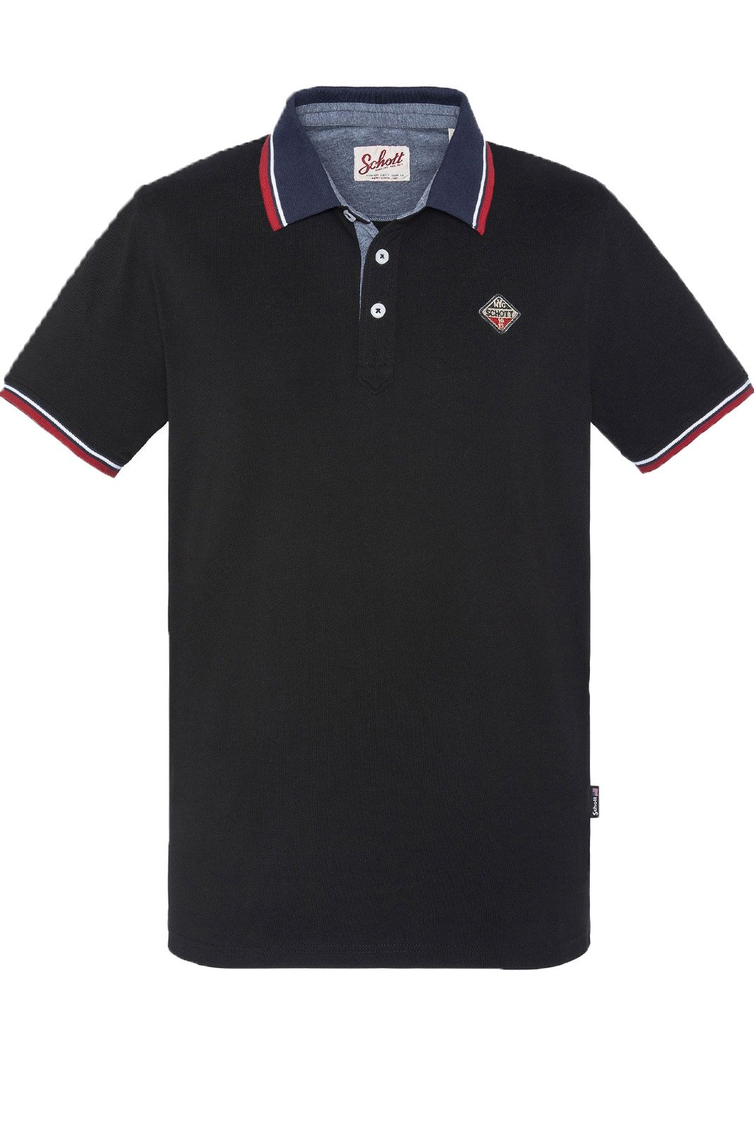 Polos manches courtes  Schott PSHARBOURS21 BLACK