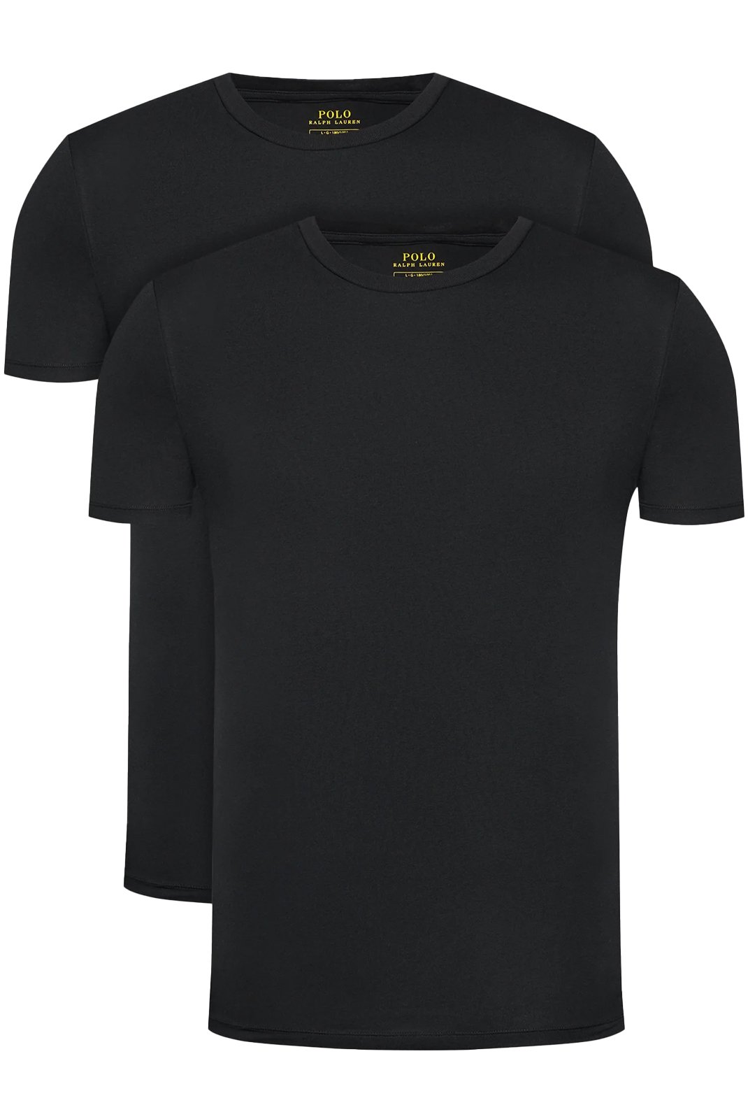 T-S manches courtes  Ralph lauren 714835960 001 2PK POLO BLACK/POLO BLACK