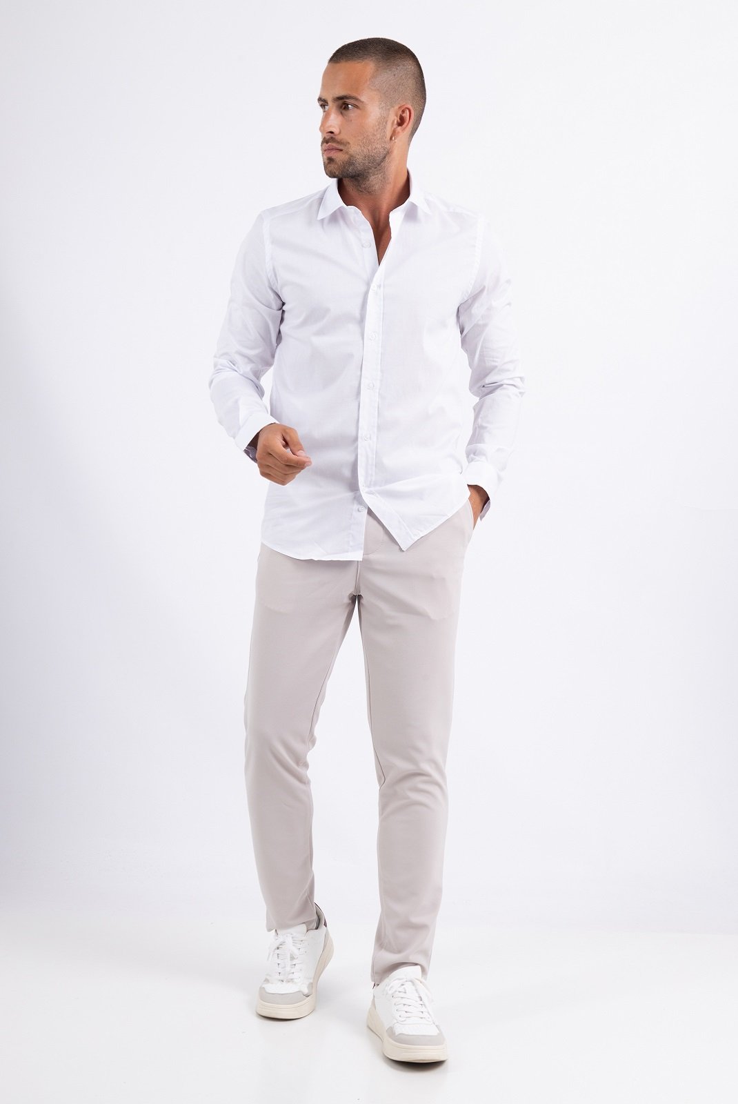 Pantalons chino/citadin  Hopenlife TOSHI GRIS