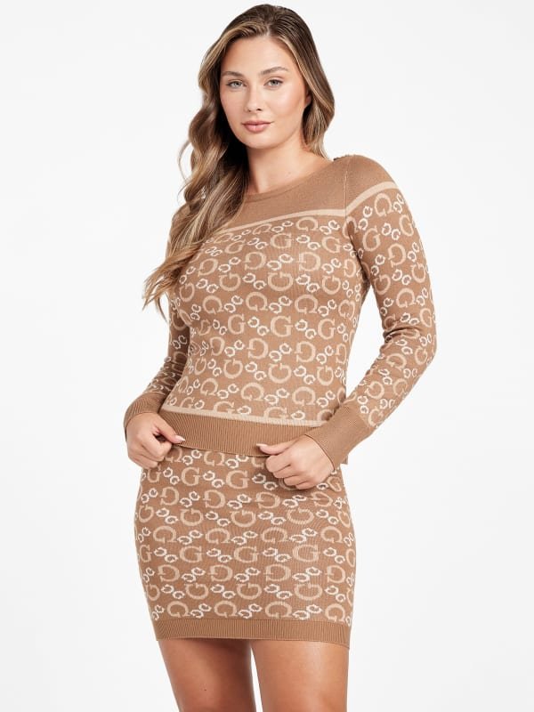 Pull  Guess jeans Q4BR11 Z2UP0 F1YC COCONUT LATTE MULTI