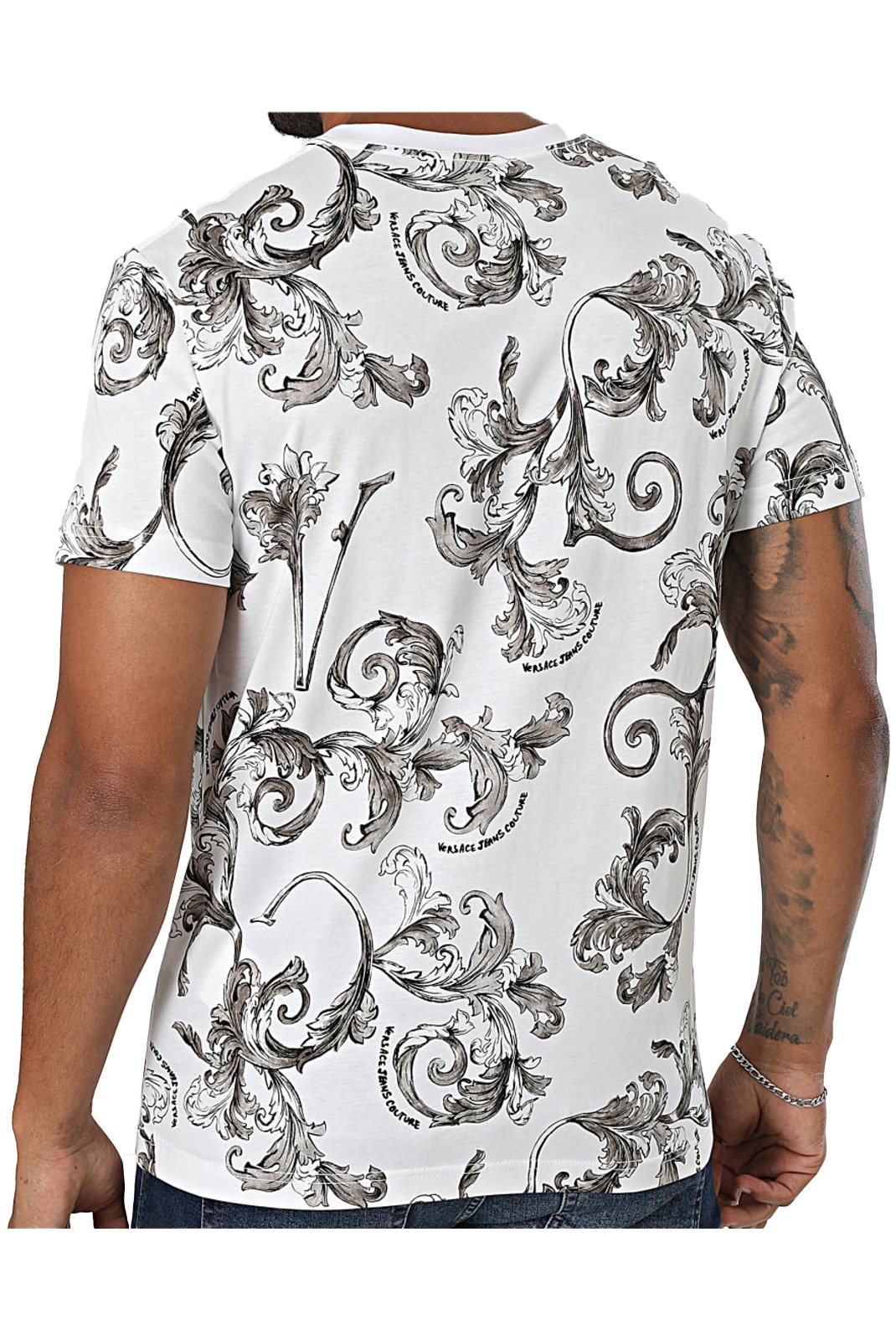 T-S manches courtes  Versace Jeans 78GAH6S0 JS458 003 WHITE