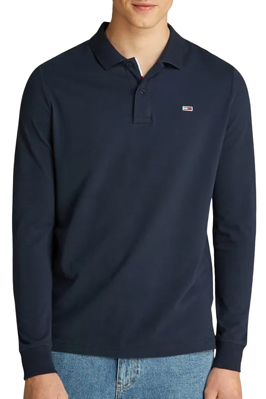 Polos manches longues  Tommy Jeans DM0DM20232 C1G Dark Night Navy