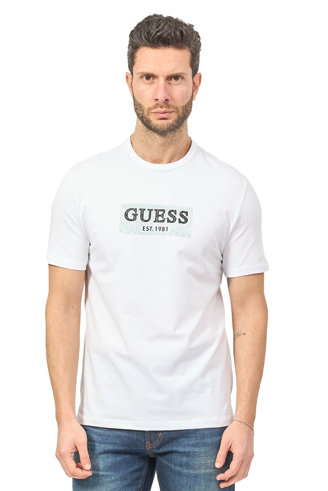 T-S manches courtes  Guess jeans M5GI19 J1314 G011 Pure White