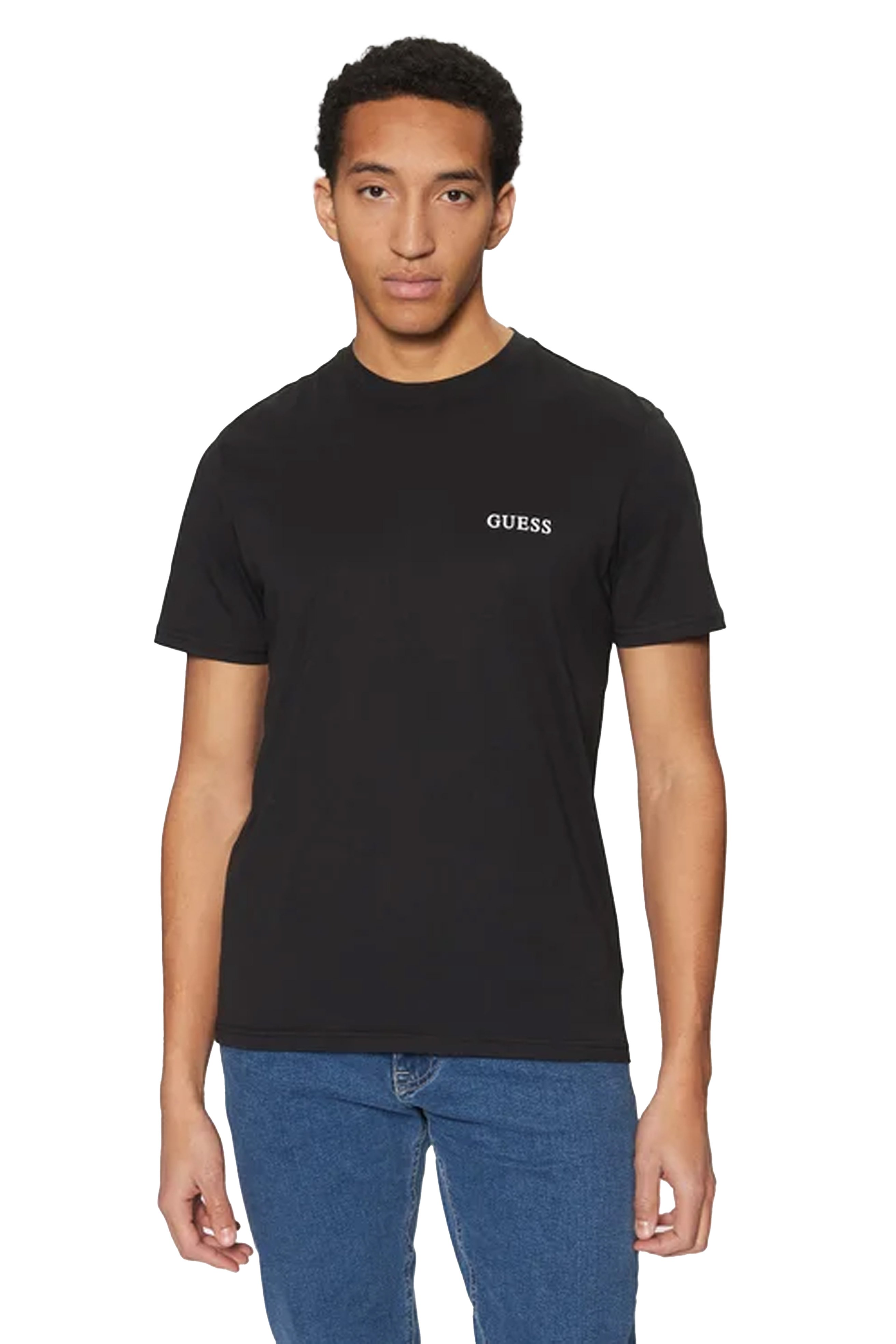 T-S manches courtes  Guess jeans U4BM03 KCAM1 JBLK Jet Black A996