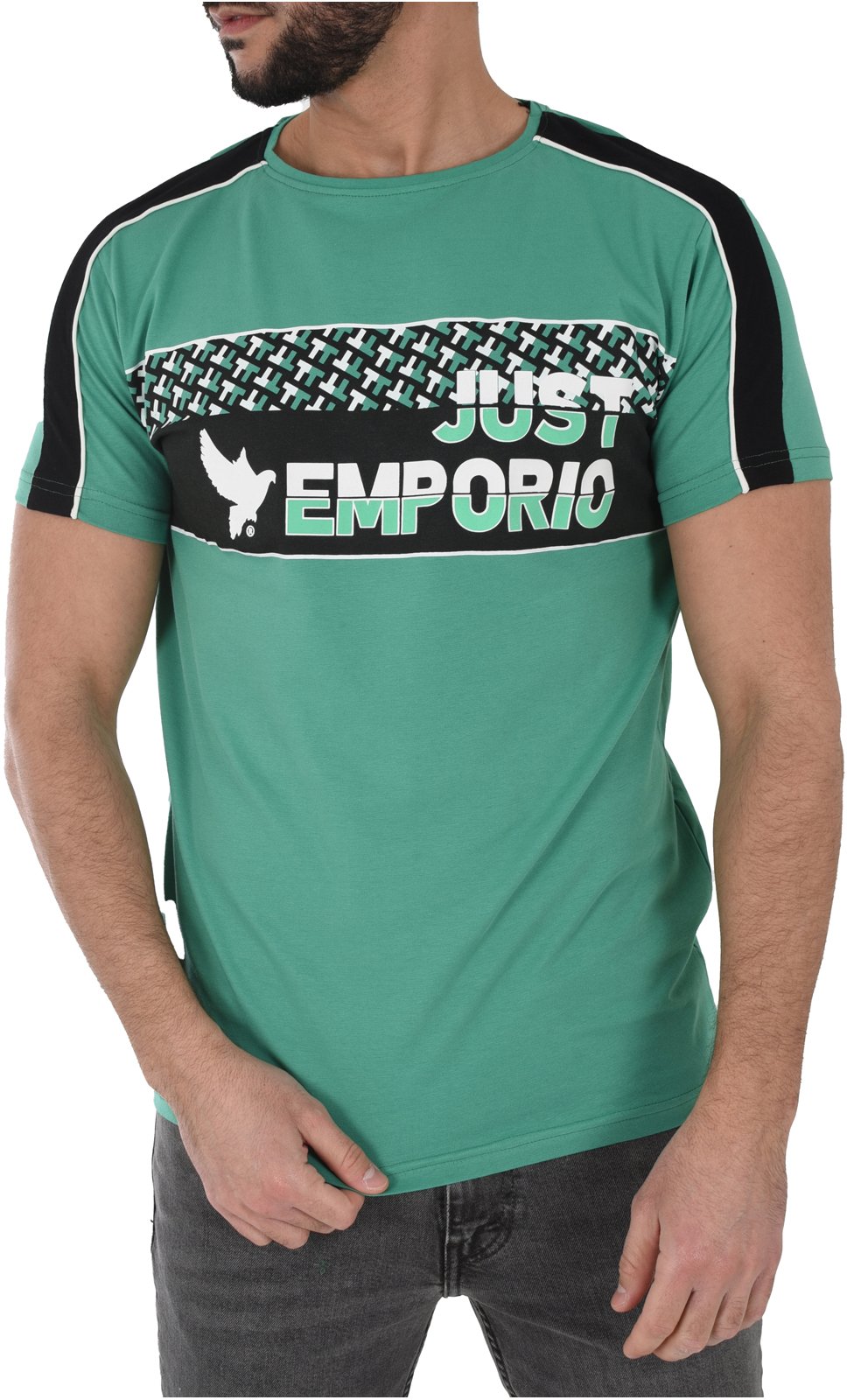 T-S manches courtes  Just Emporio JE-MUKIM-01 GREEN/BLACK