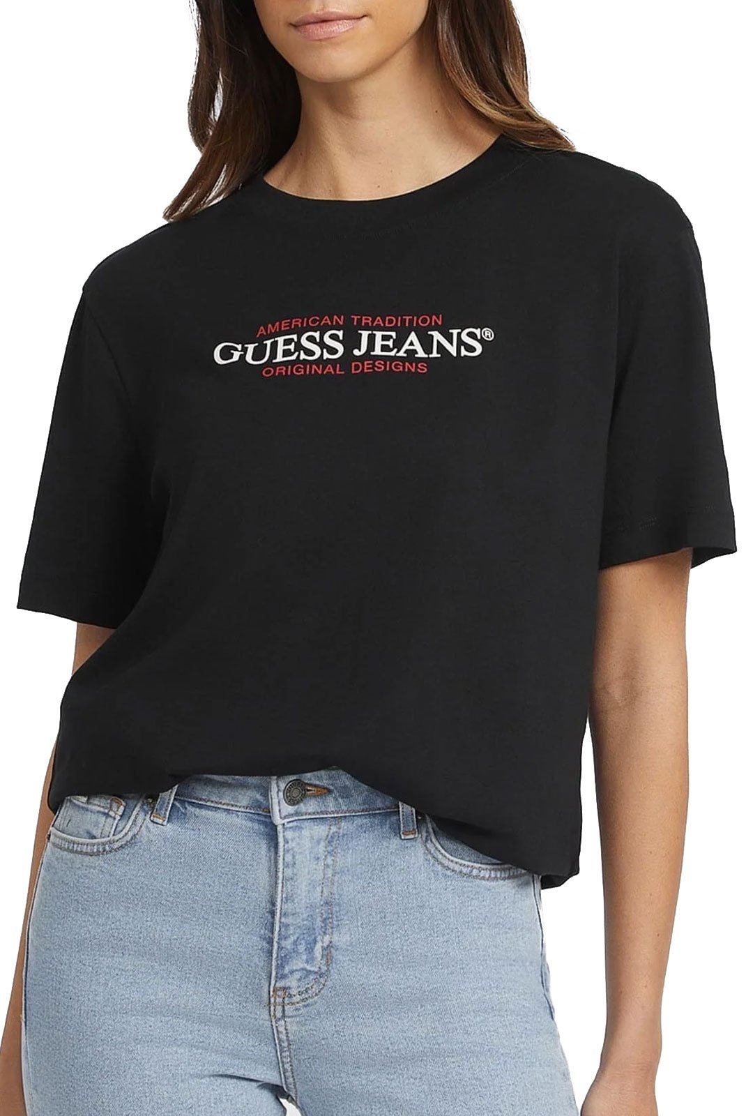 Tee shirt  Guess jeans W4YI08 K8HM0 JBLK Jet Black A996