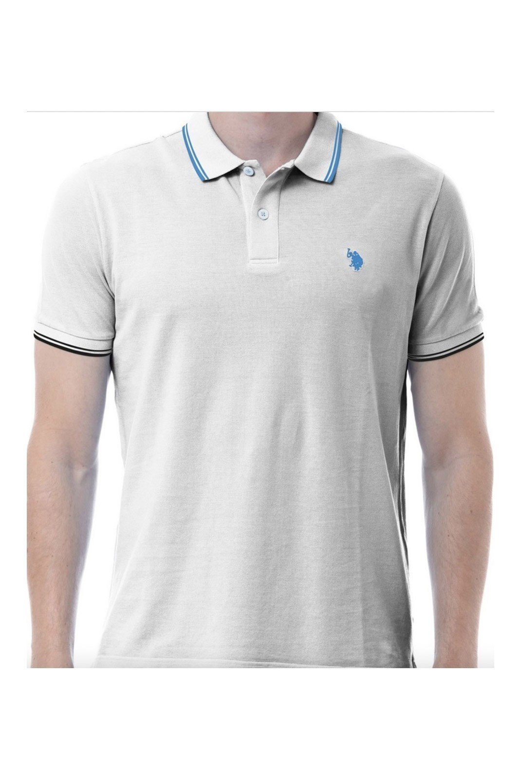 Polos manches courtes  U.S. Polo Assn. 67584-100 Blanc