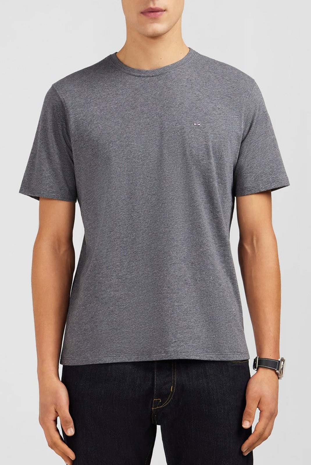 T-S manches courtes  Eden park PPKNITCE0007 GRIS FONCE