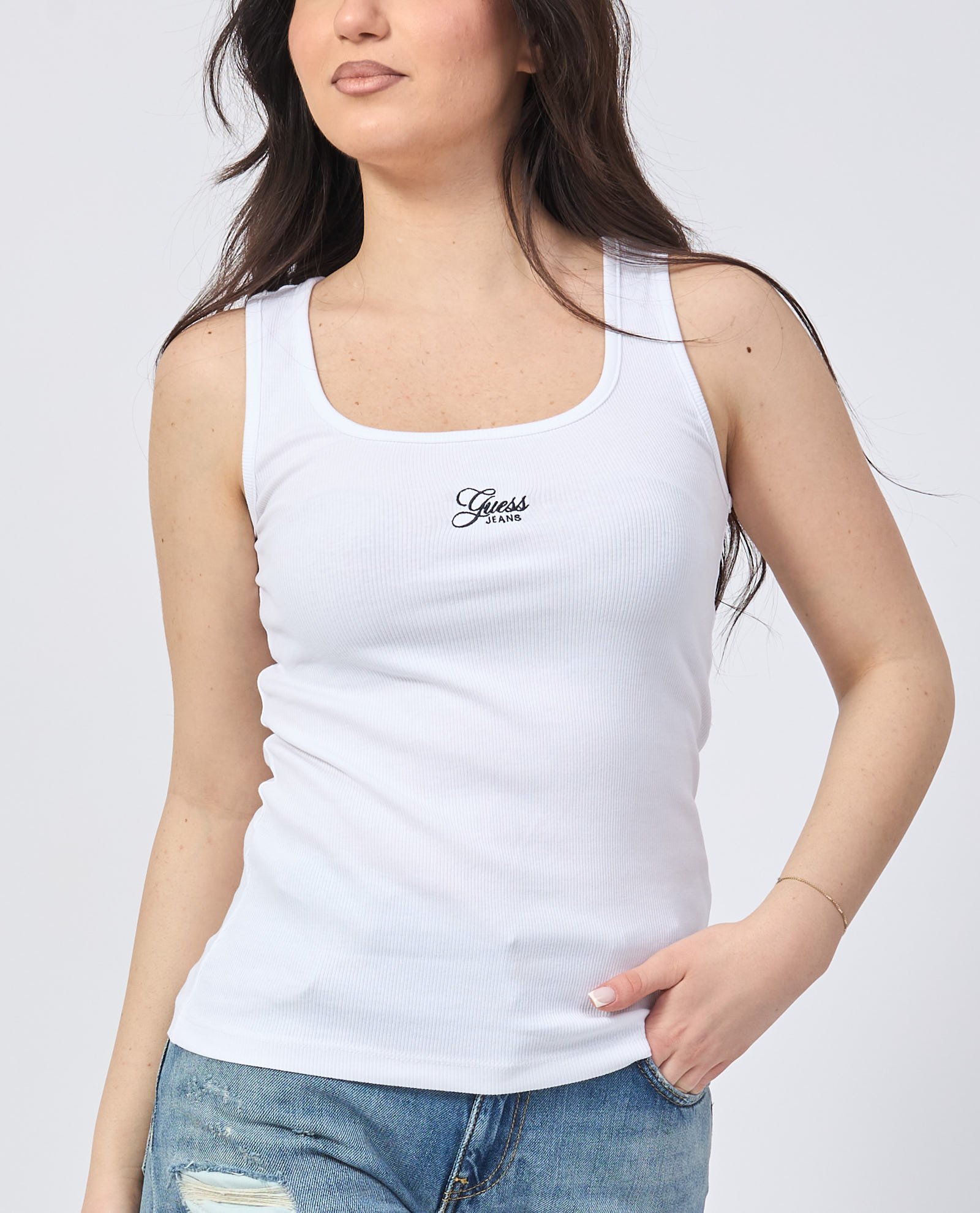 Top   Guess jeans W5GP26 KA0H1 G011 Pure White
