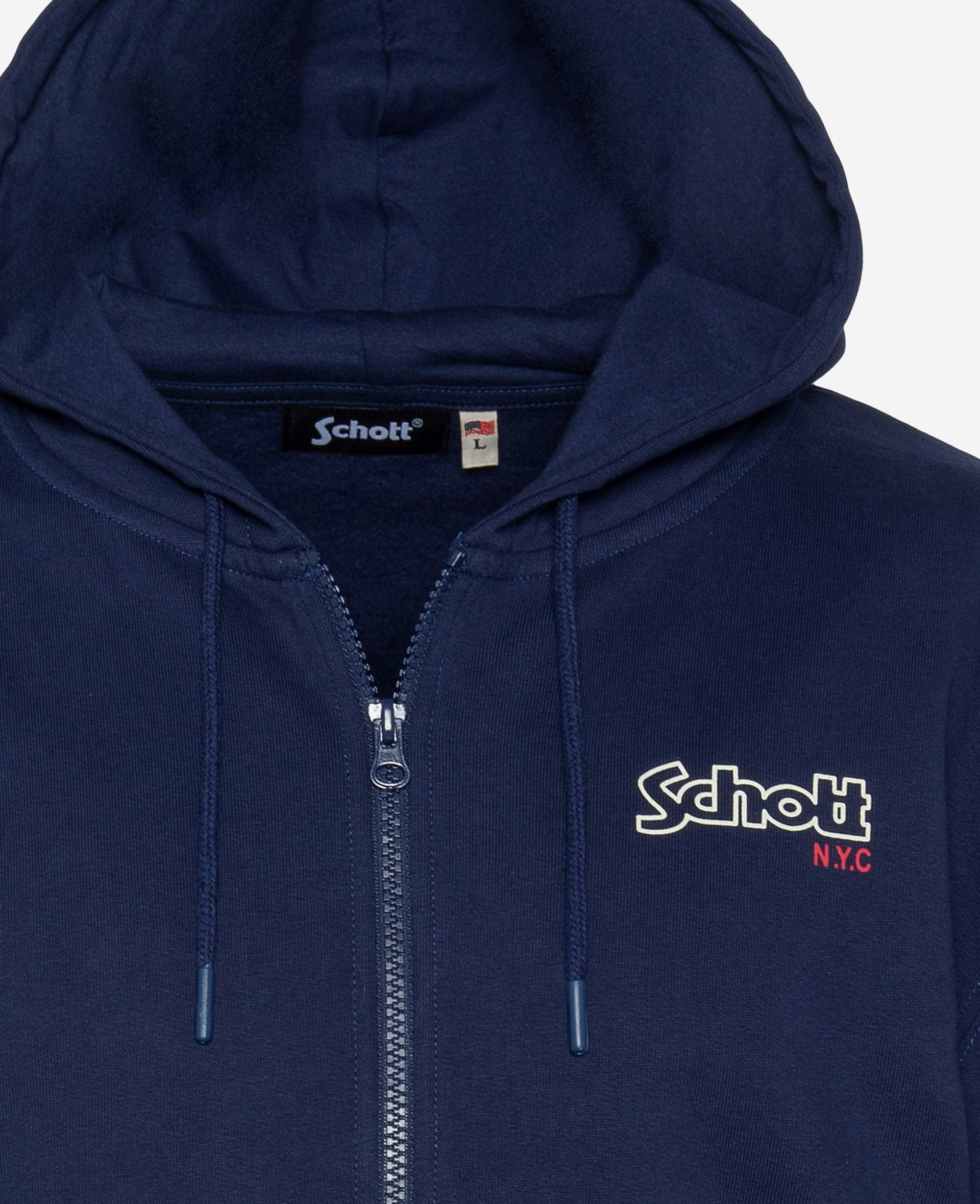 Sweats zippés  Schott SWHSAM NAVY