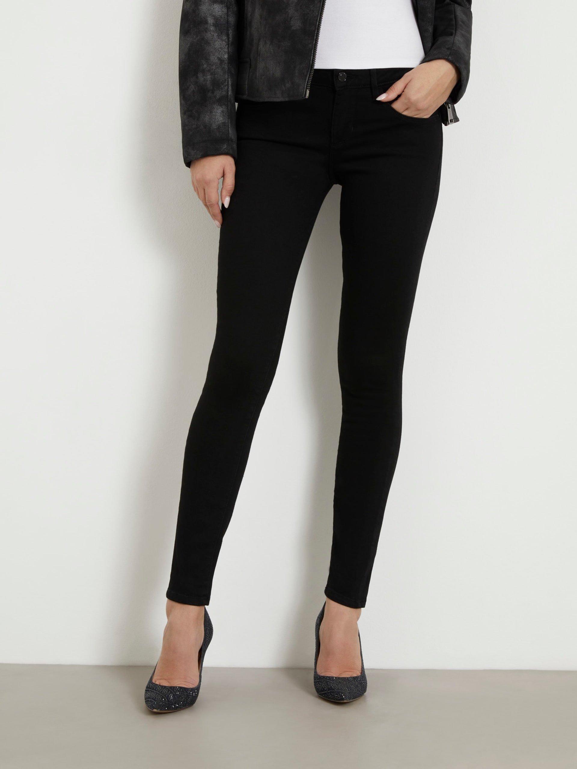 Jeans slim  Guess jeans W2YA99 D4PZ1 CBL1 CARRIE BLACK.