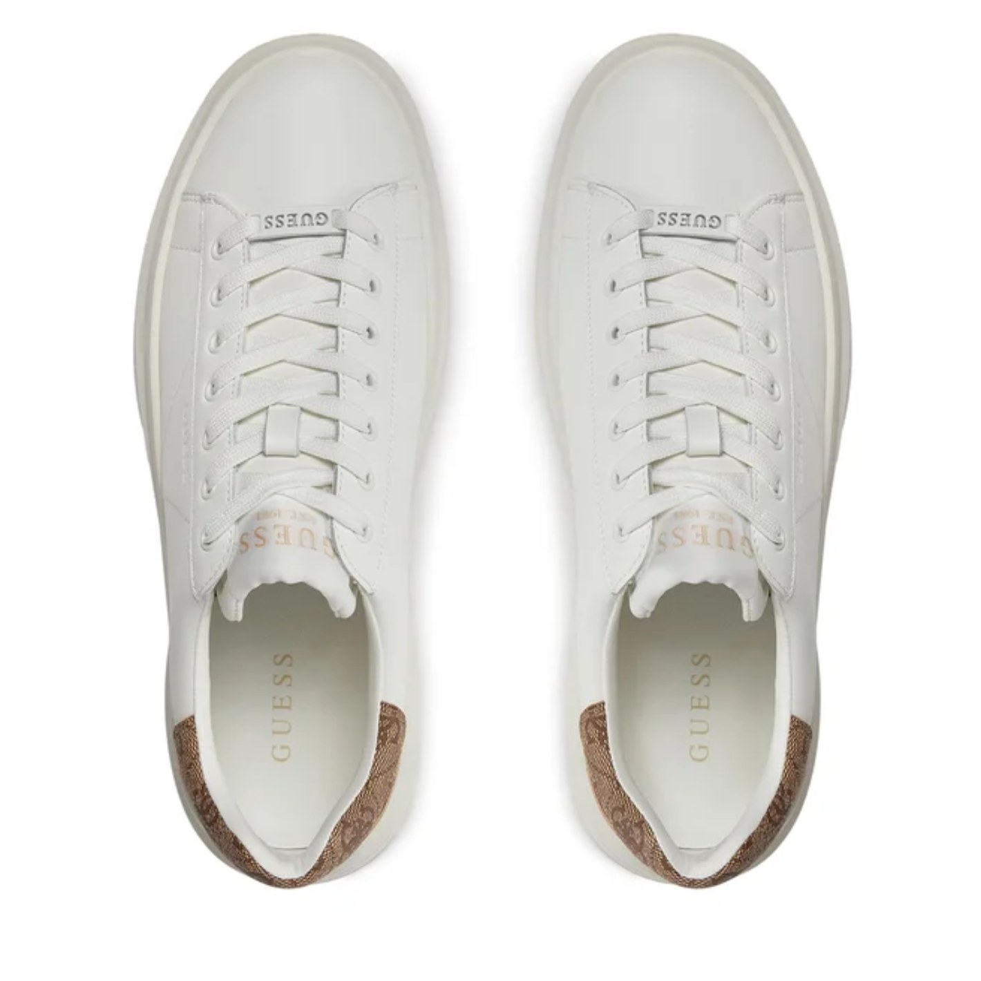 Sneakers / Sport  Guess jeans FMPVIB LEA12 WHITE BEIGE BROWN