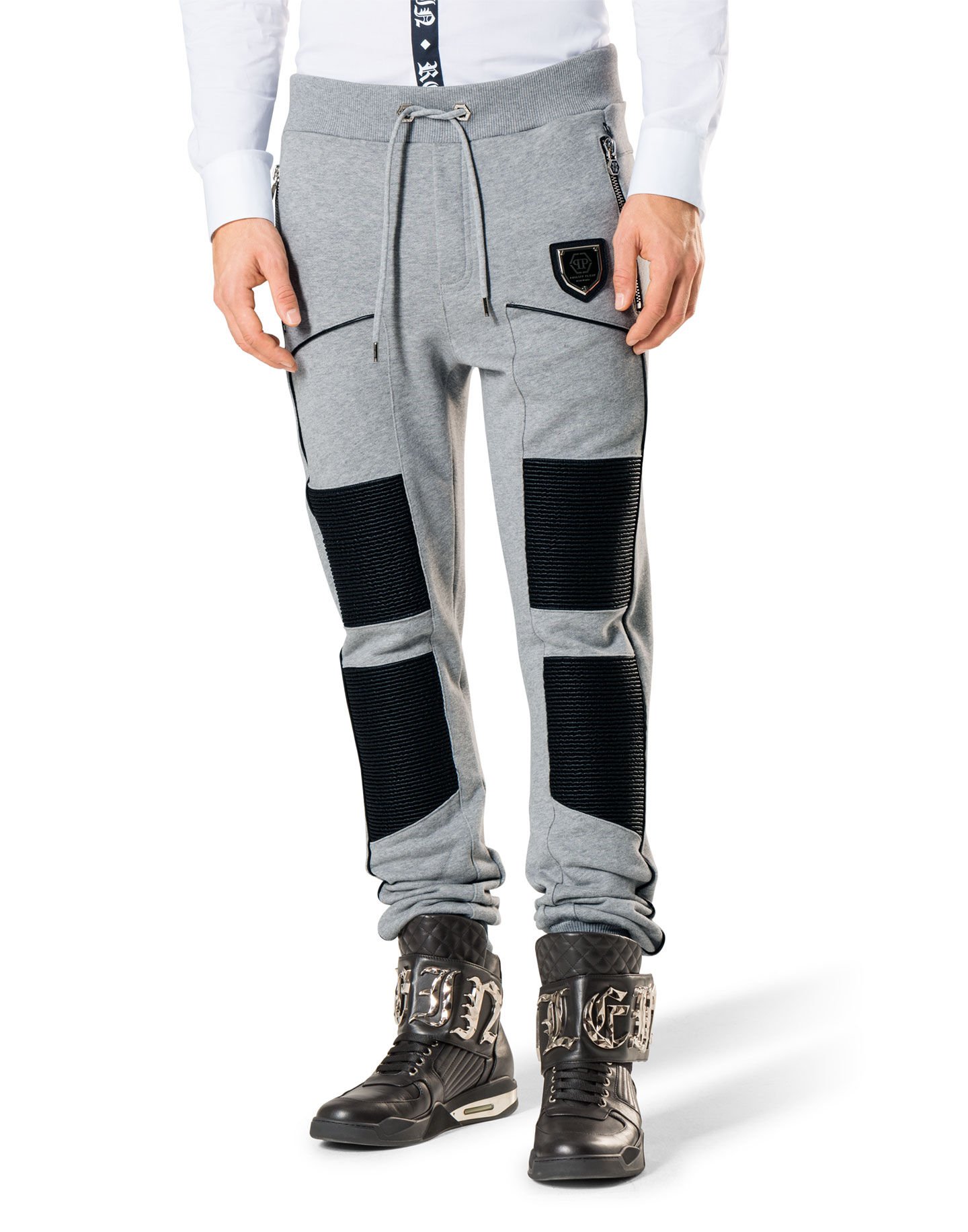 Pantalons sport/streetwear  Philipp plein MJT0053 1046 GREY MELANGED