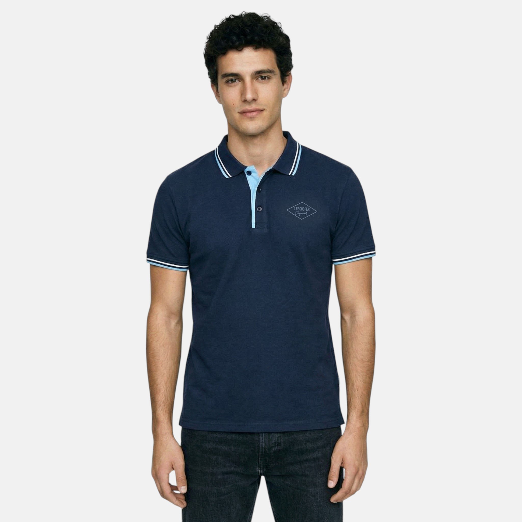 Polos manches courtes  Lee cooper GLC2044 PO S3 MARINE